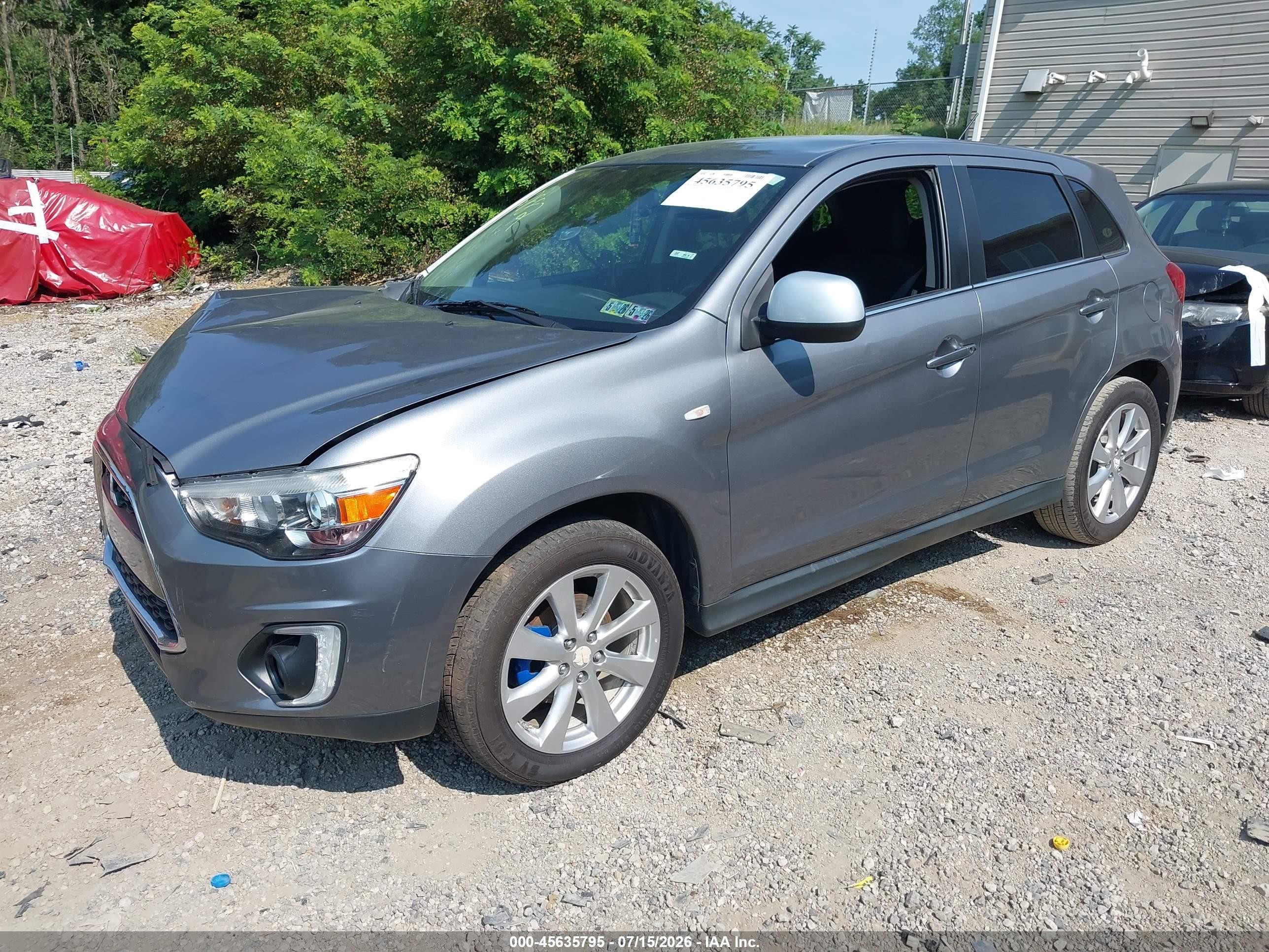 2015 Mitsubishi Outlander Sport Se Gray vin: 4A4AR4AU4FE022882