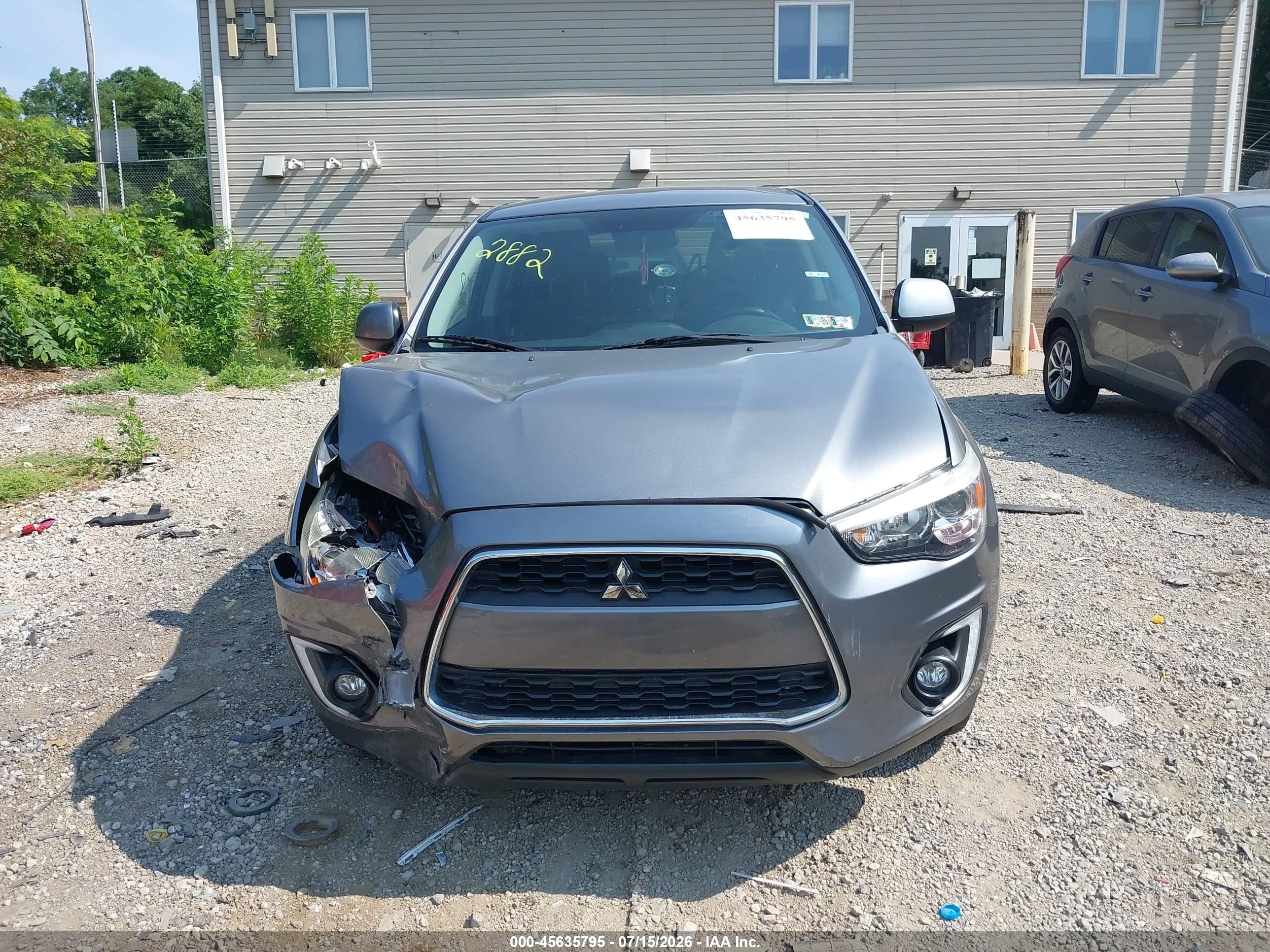 2015 Mitsubishi Outlander Sport Se Gray vin: 4A4AR4AU4FE022882