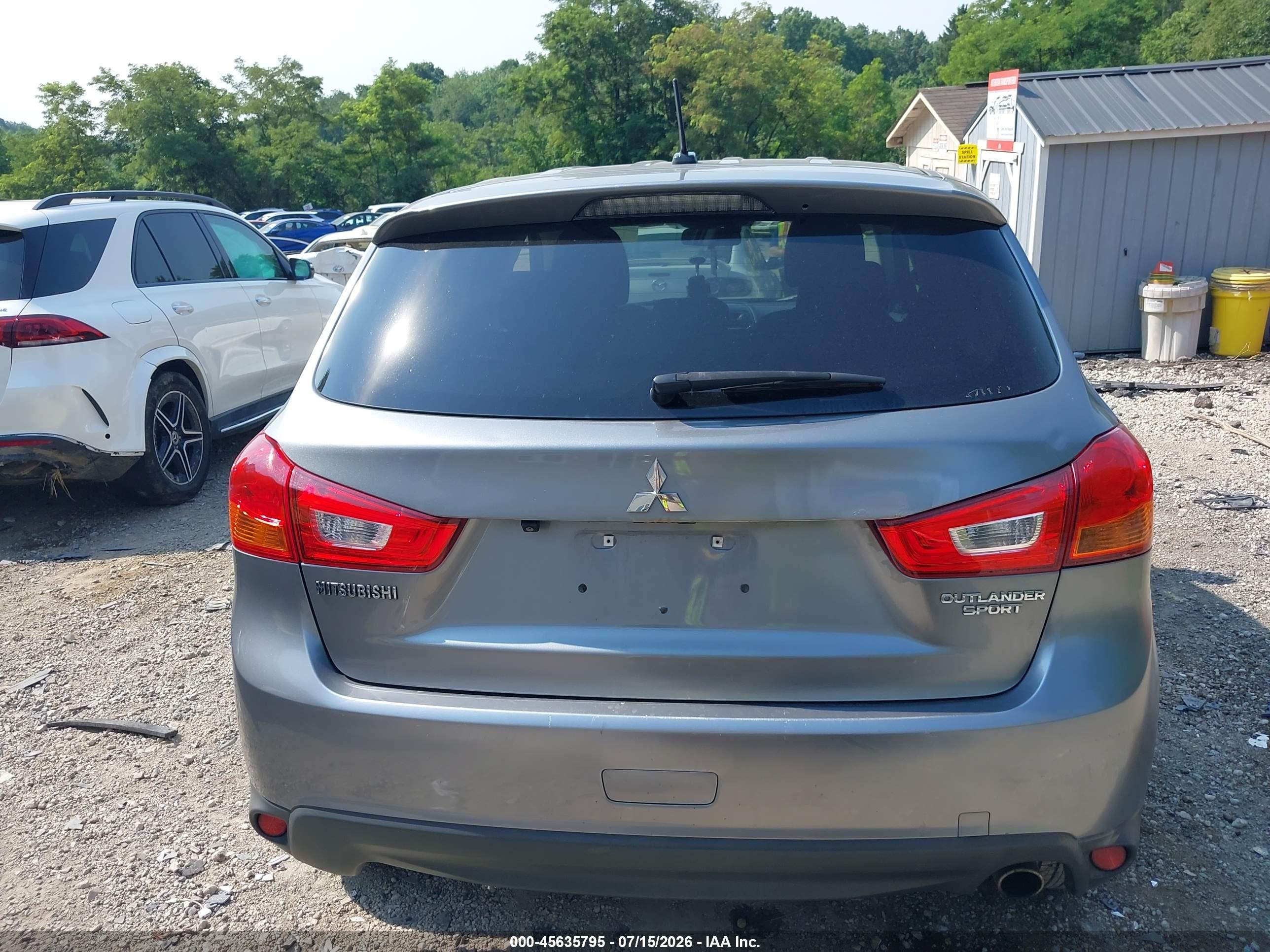 2015 Mitsubishi Outlander Sport Se Gray vin: 4A4AR4AU4FE022882
