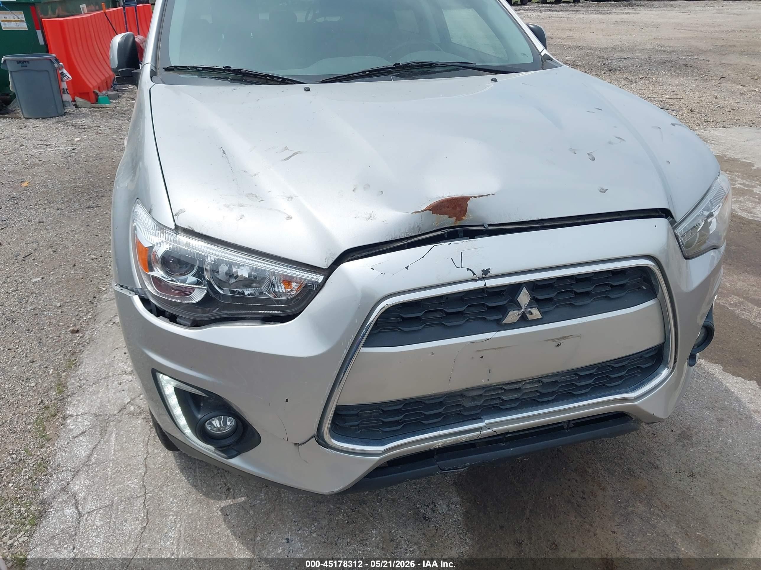 2015 Mitsubishi Outlander Sport Se Silver vin: 4A4AR4AU4FE054280