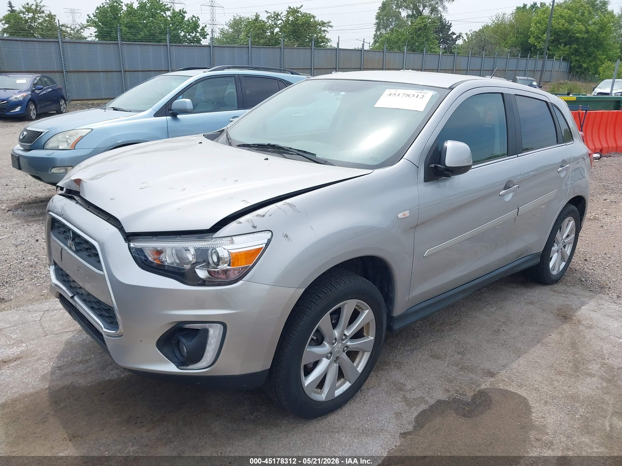 2015 Mitsubishi Outlander Sport Se Silver vin: 4A4AR4AU4FE054280
