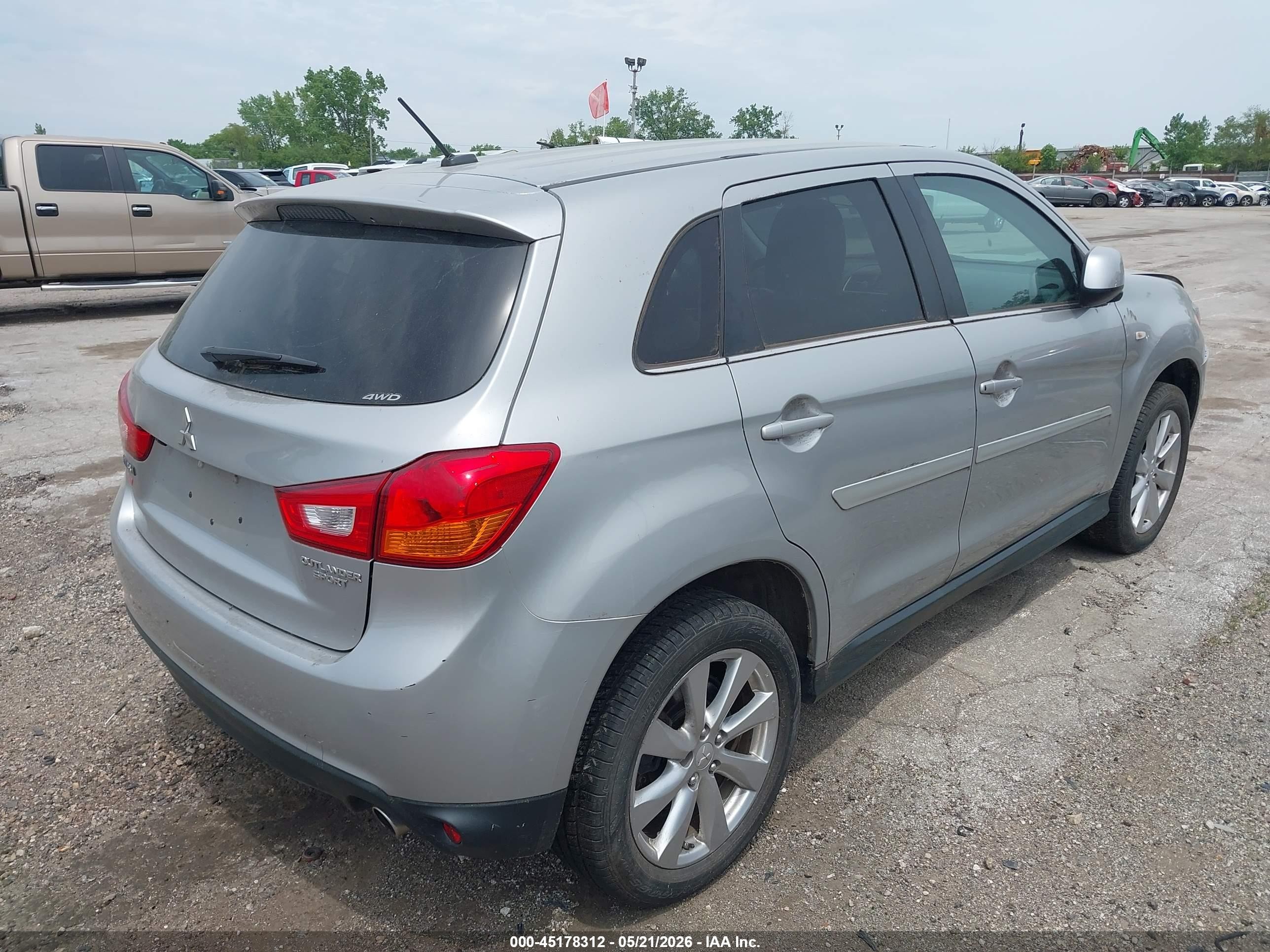 2015 Mitsubishi Outlander Sport Se Silver vin: 4A4AR4AU4FE054280