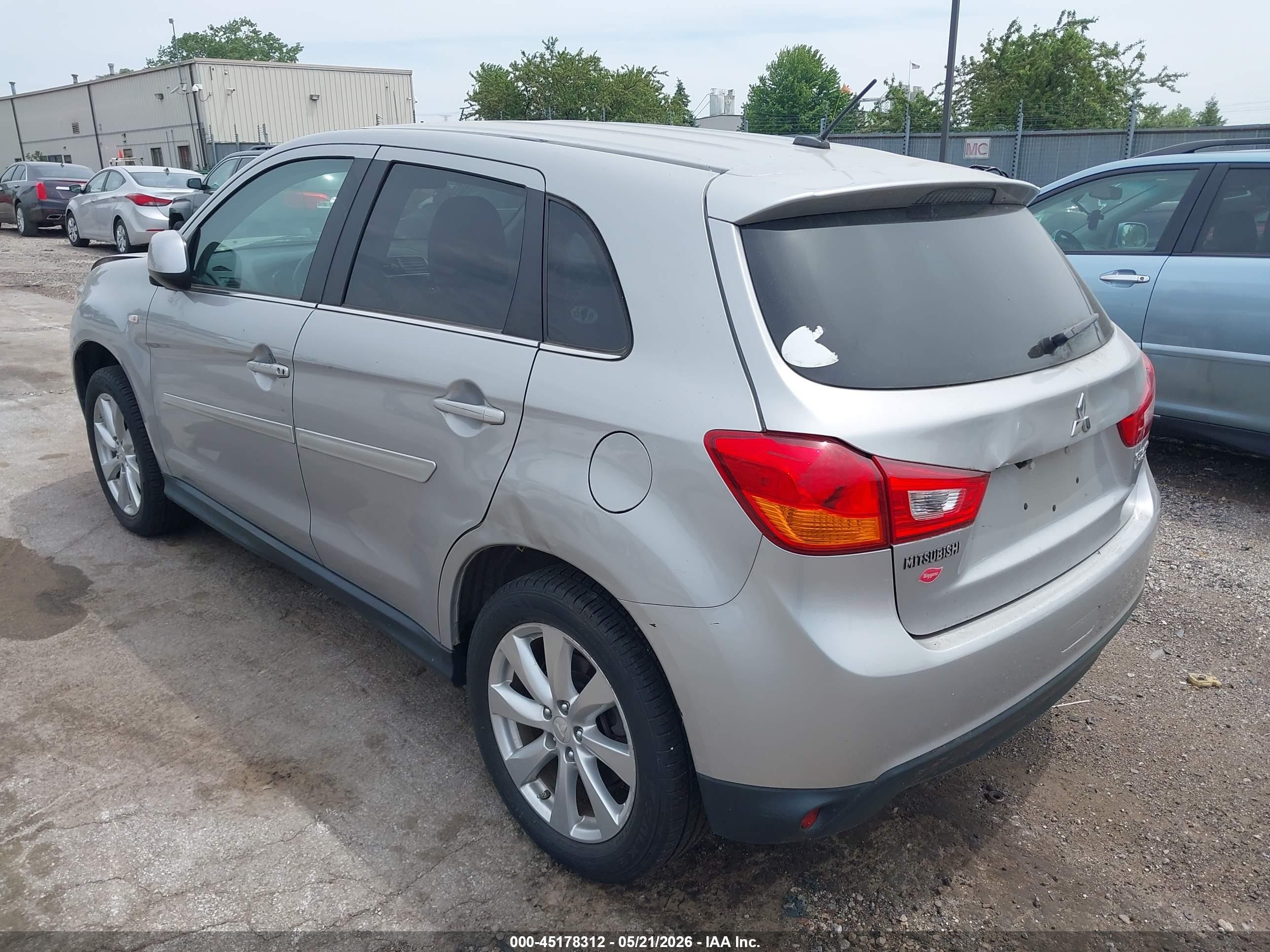2015 Mitsubishi Outlander Sport Se Silver vin: 4A4AR4AU4FE054280