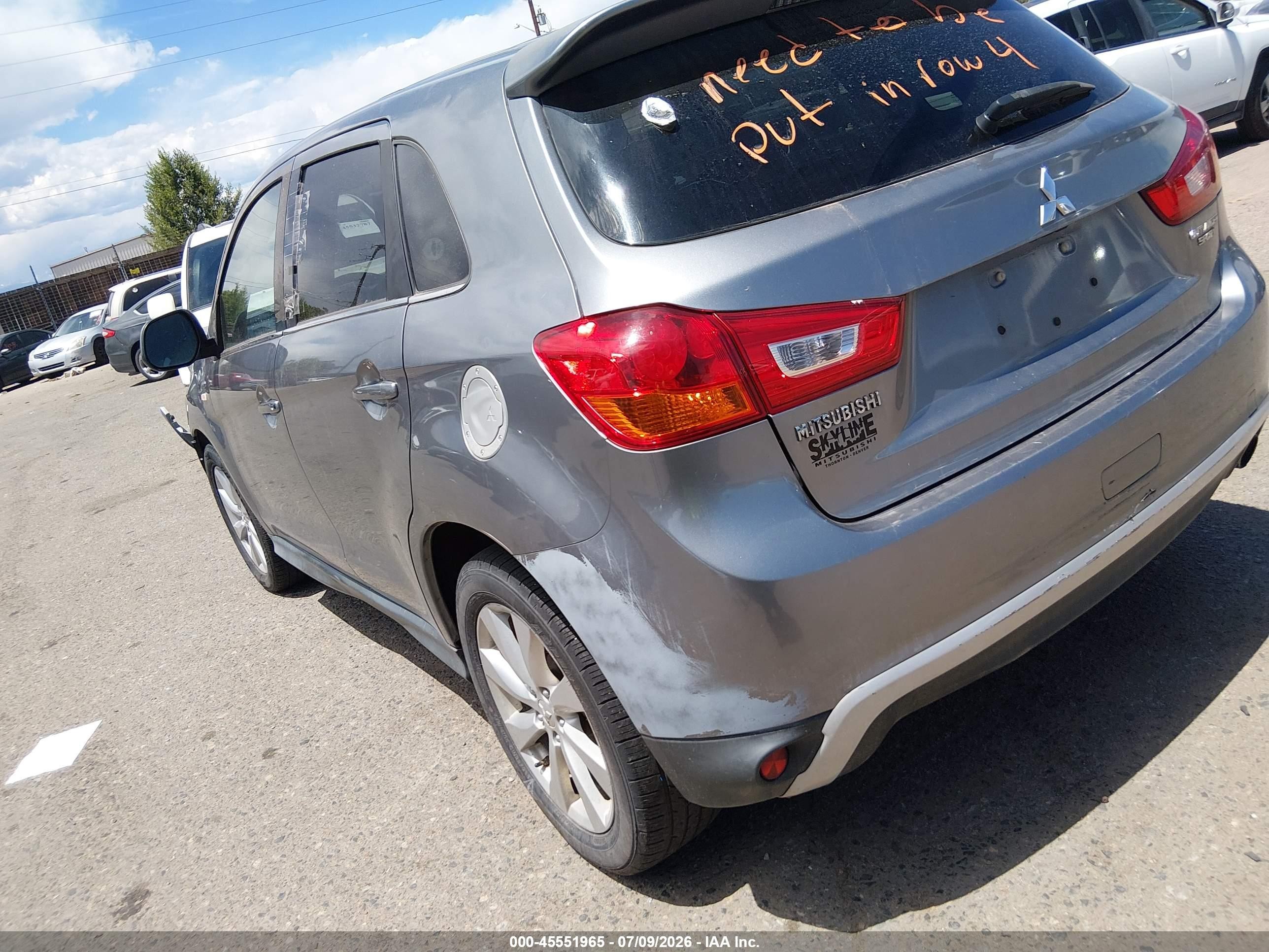 2014 Mitsubishi Outlander Sport Se Silver vin: 4A4AR4AU6EE017391