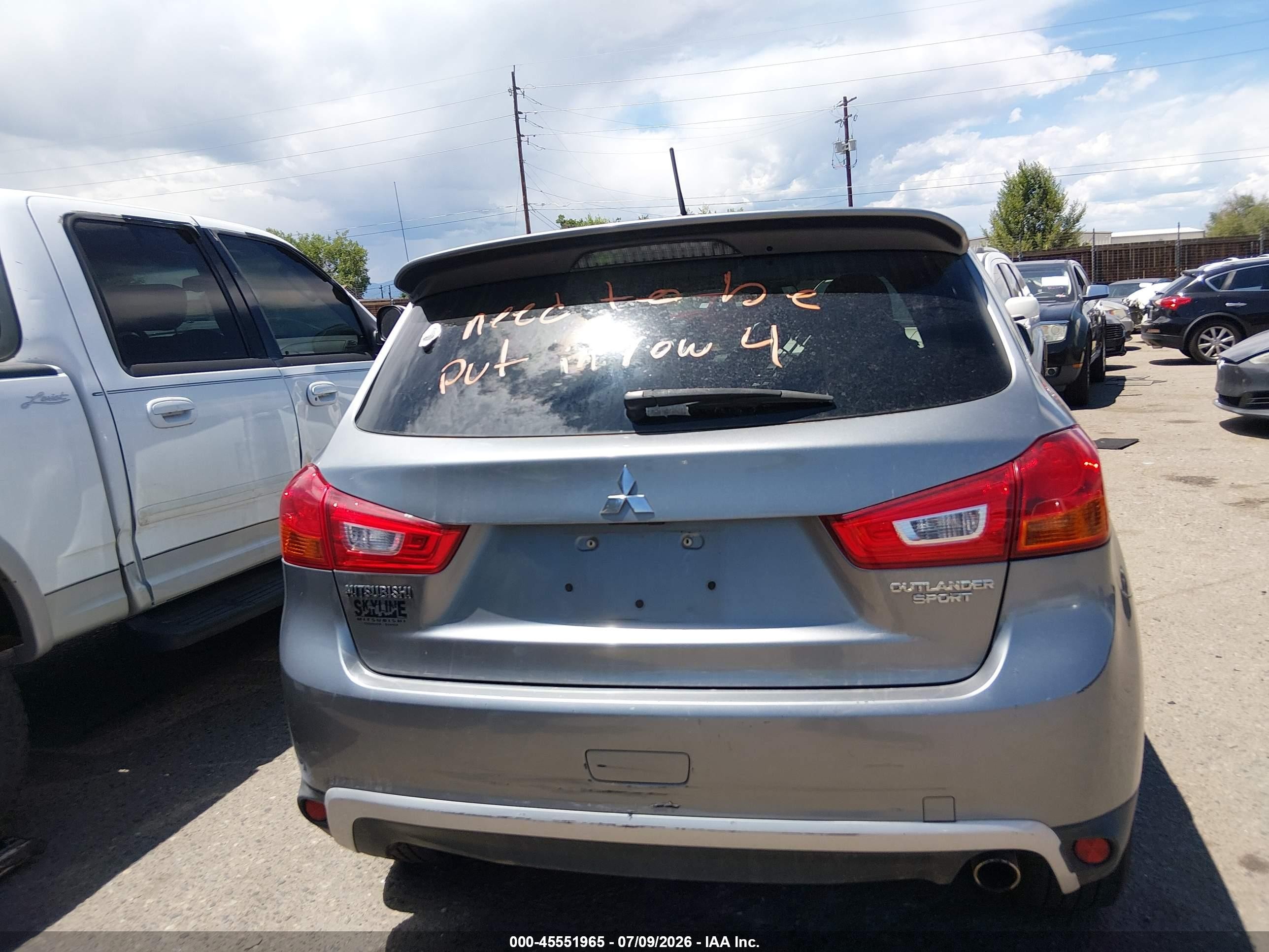 2014 Mitsubishi Outlander Sport Se Silver vin: 4A4AR4AU6EE017391