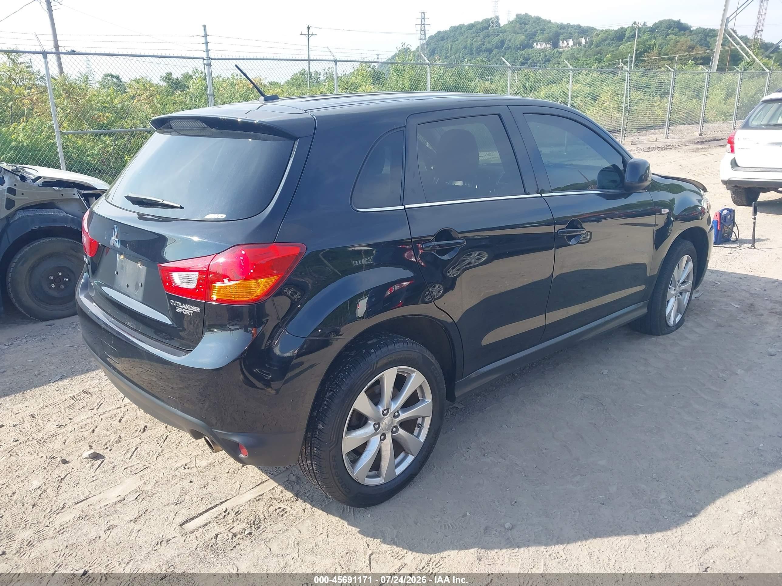 2015 Mitsubishi Outlander Sport Se Black vin: 4A4AR4AU6FE018185