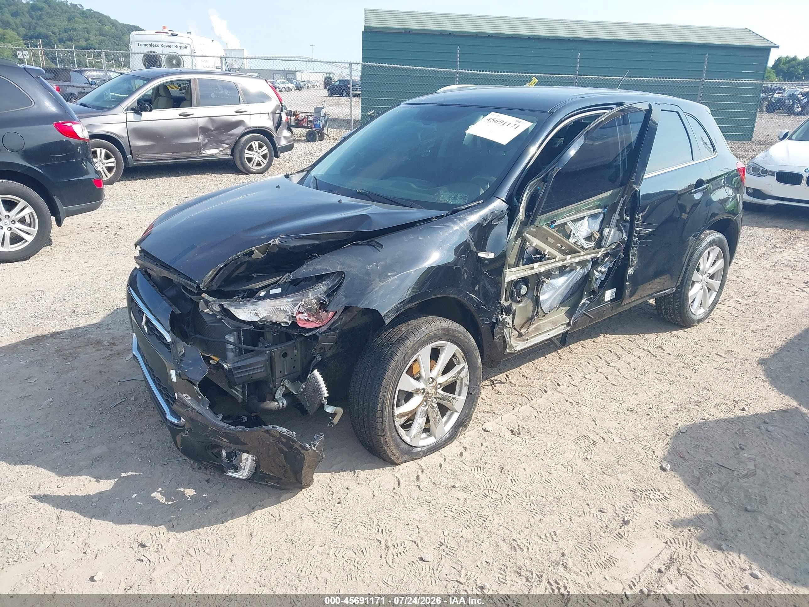 2015 Mitsubishi Outlander Sport Se Black vin: 4A4AR4AU6FE018185