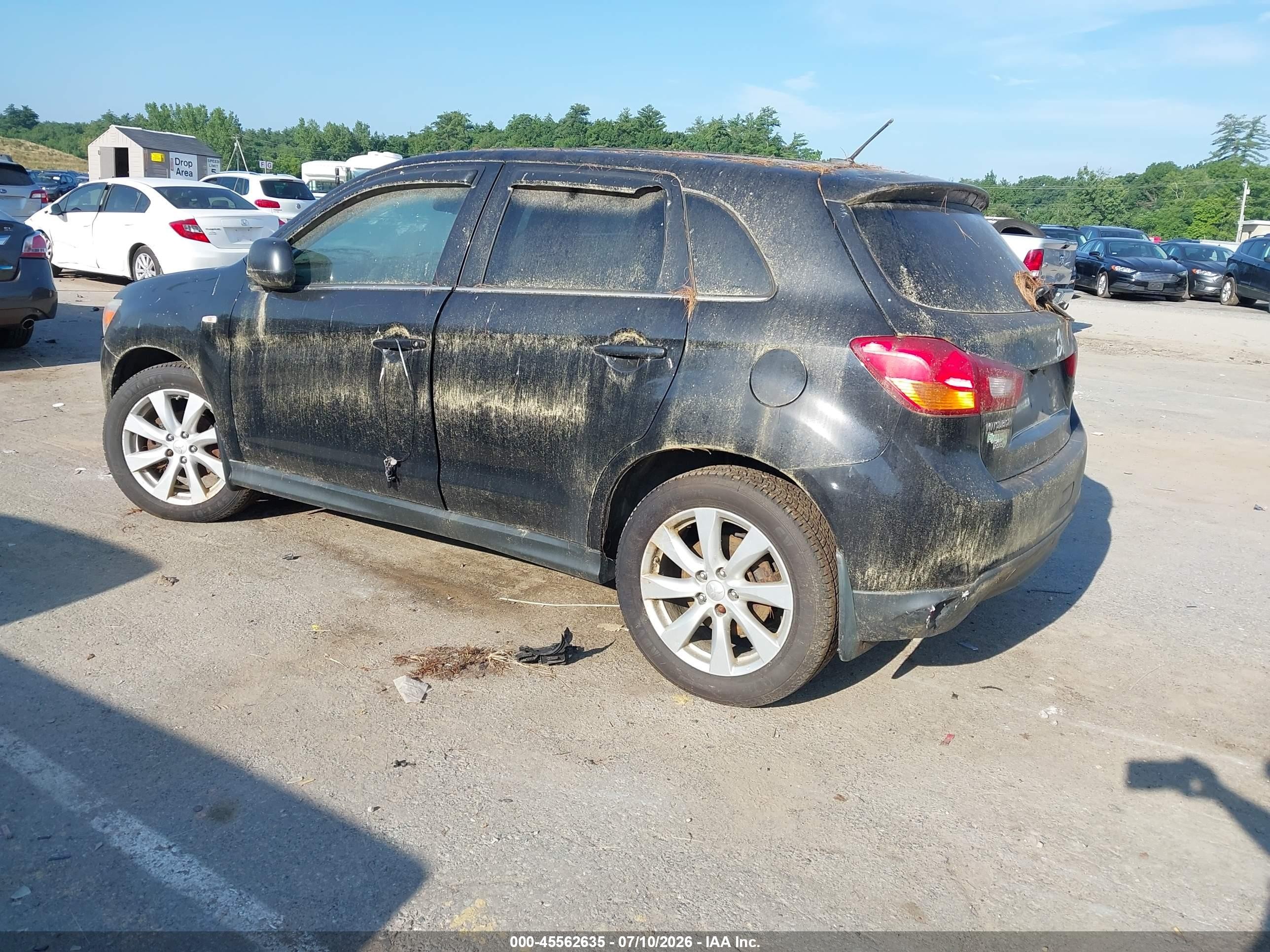 2014 Mitsubishi Outlander Sport Se Черный vin: 4A4AR4AU7EE005735