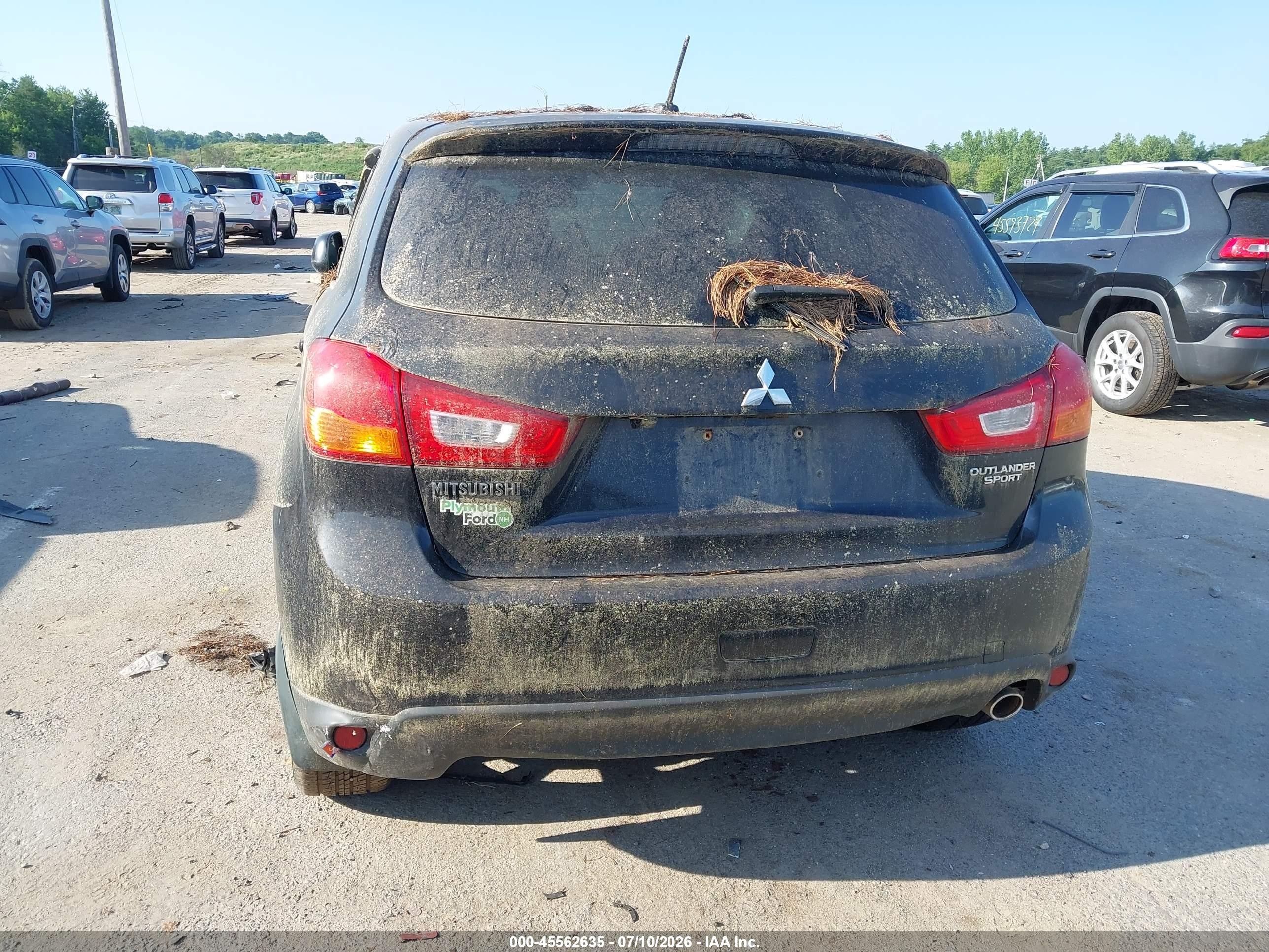 2014 Mitsubishi Outlander Sport Se Черный vin: 4A4AR4AU7EE005735