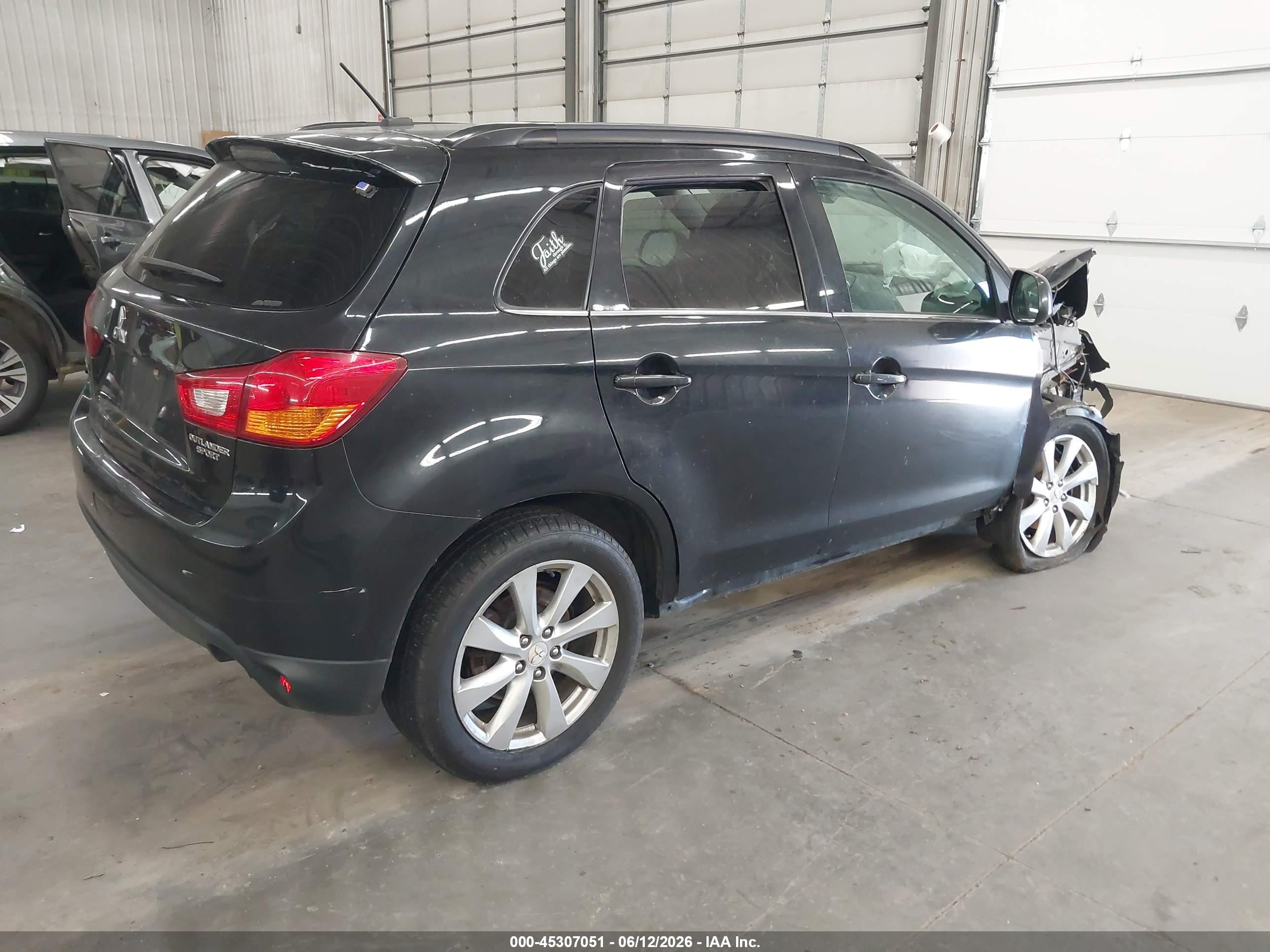 2015 Mitsubishi Outlander Sport Se Black vin: 4A4AR4AU7FE025324