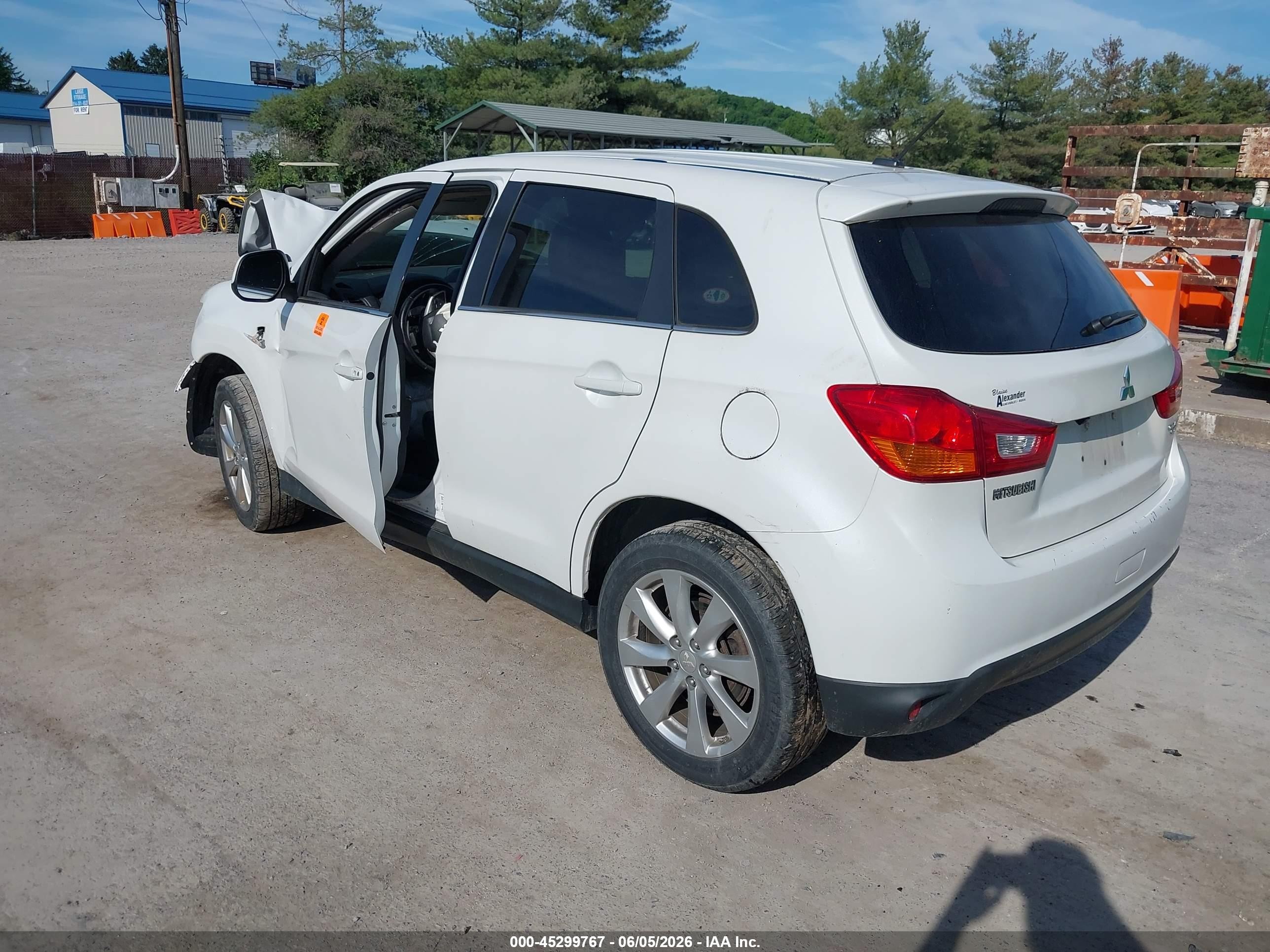 2015 Mitsubishi Outlander Sport Se White vin: 4A4AR4AU7FE045153
