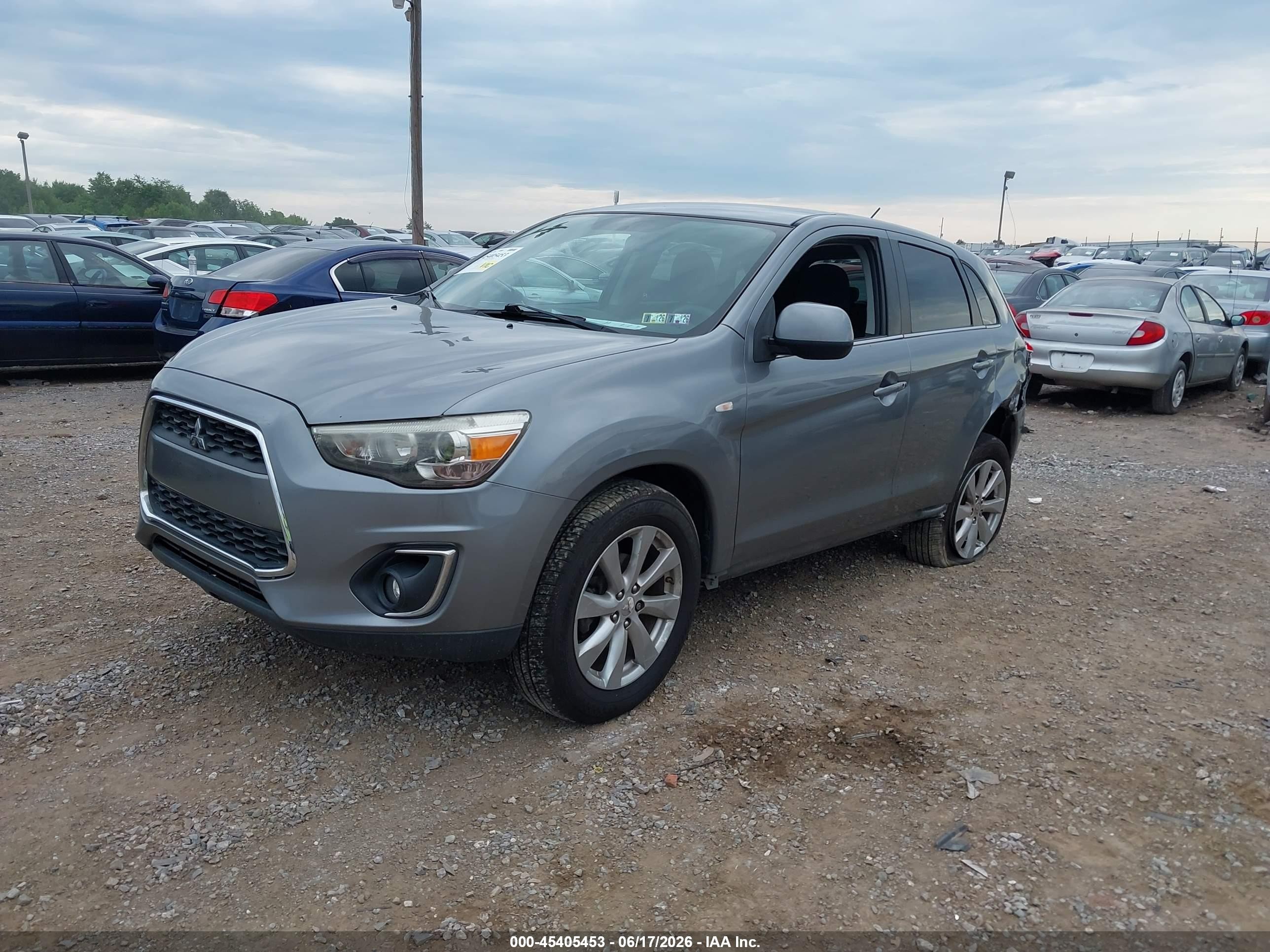 2014 Mitsubishi Outlander Sport Se Gray vin: 4A4AR4AU8EE012211