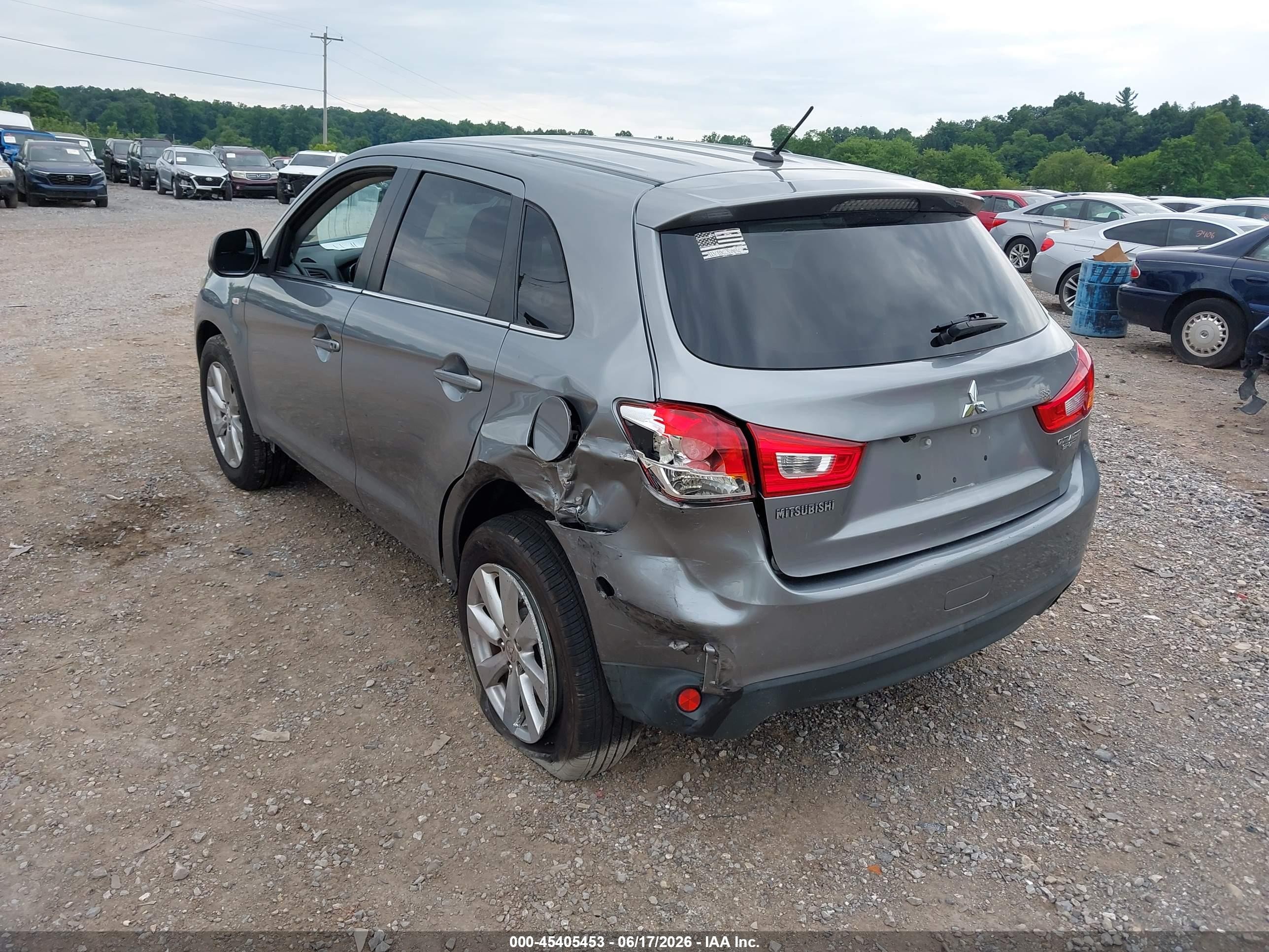 2014 Mitsubishi Outlander Sport Se Gray vin: 4A4AR4AU8EE012211