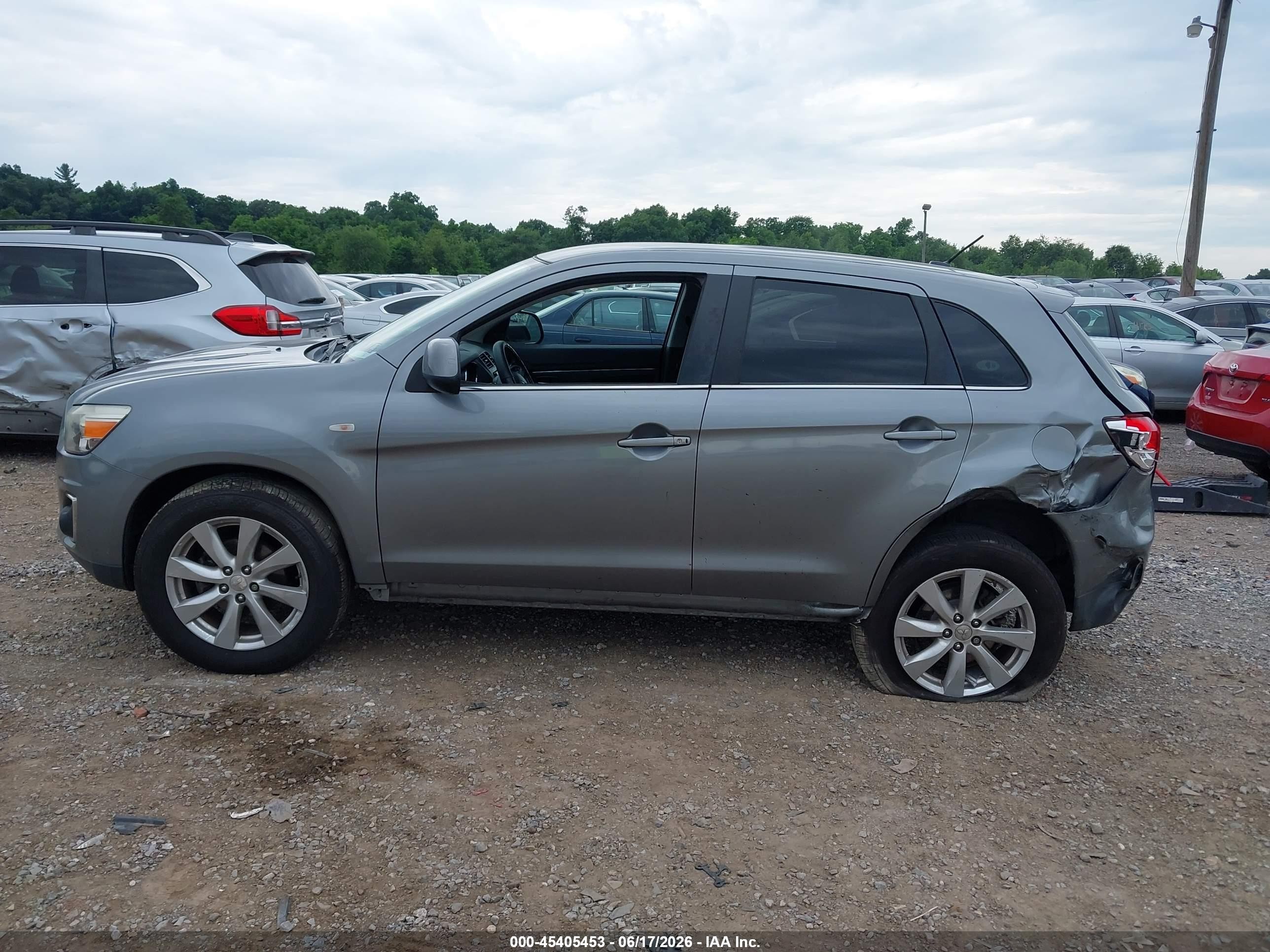 2014 Mitsubishi Outlander Sport Se Gray vin: 4A4AR4AU8EE012211