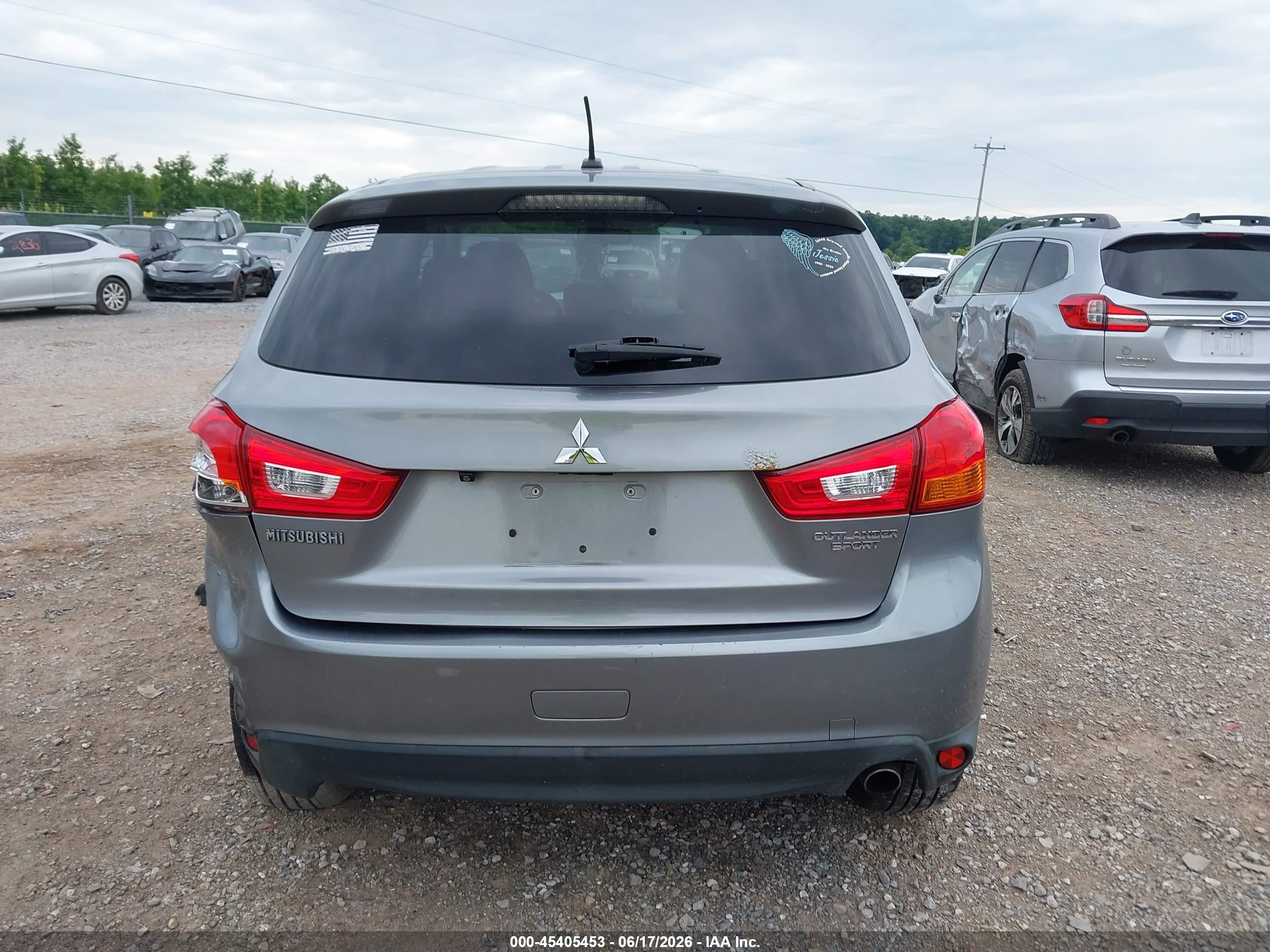 2014 Mitsubishi Outlander Sport Se Gray vin: 4A4AR4AU8EE012211