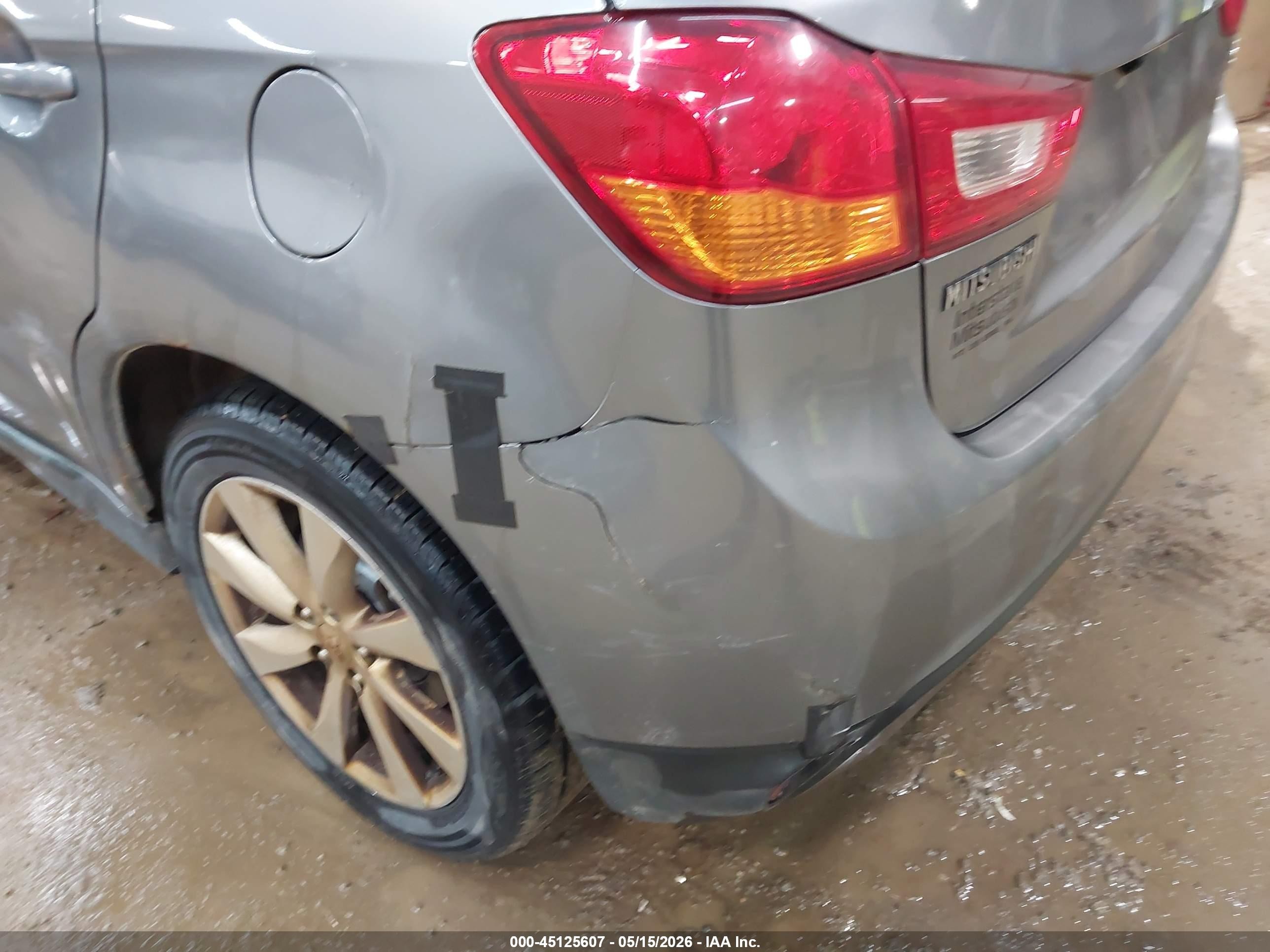 2015 Mitsubishi Outlander Sport Se Gray vin: 4A4AR4AU8FE018303