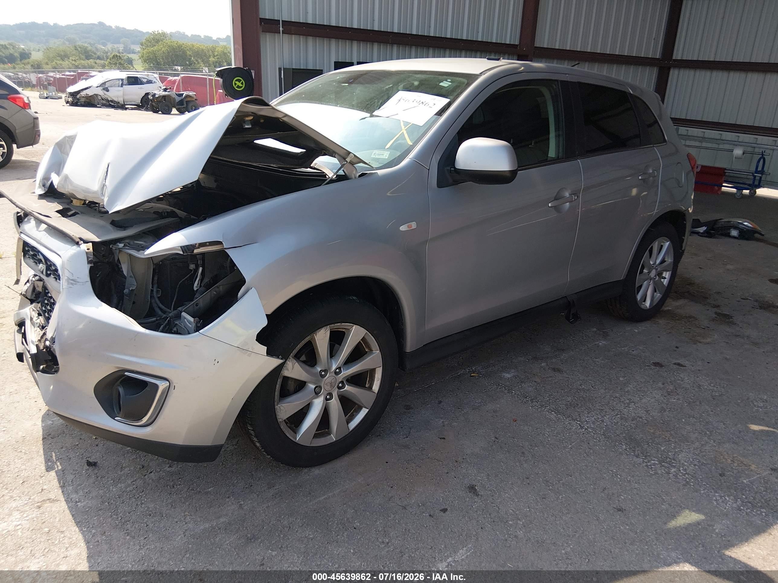 2014 Mitsubishi Outlander Sport Se Silver vin: 4A4AR4AU9EE020673