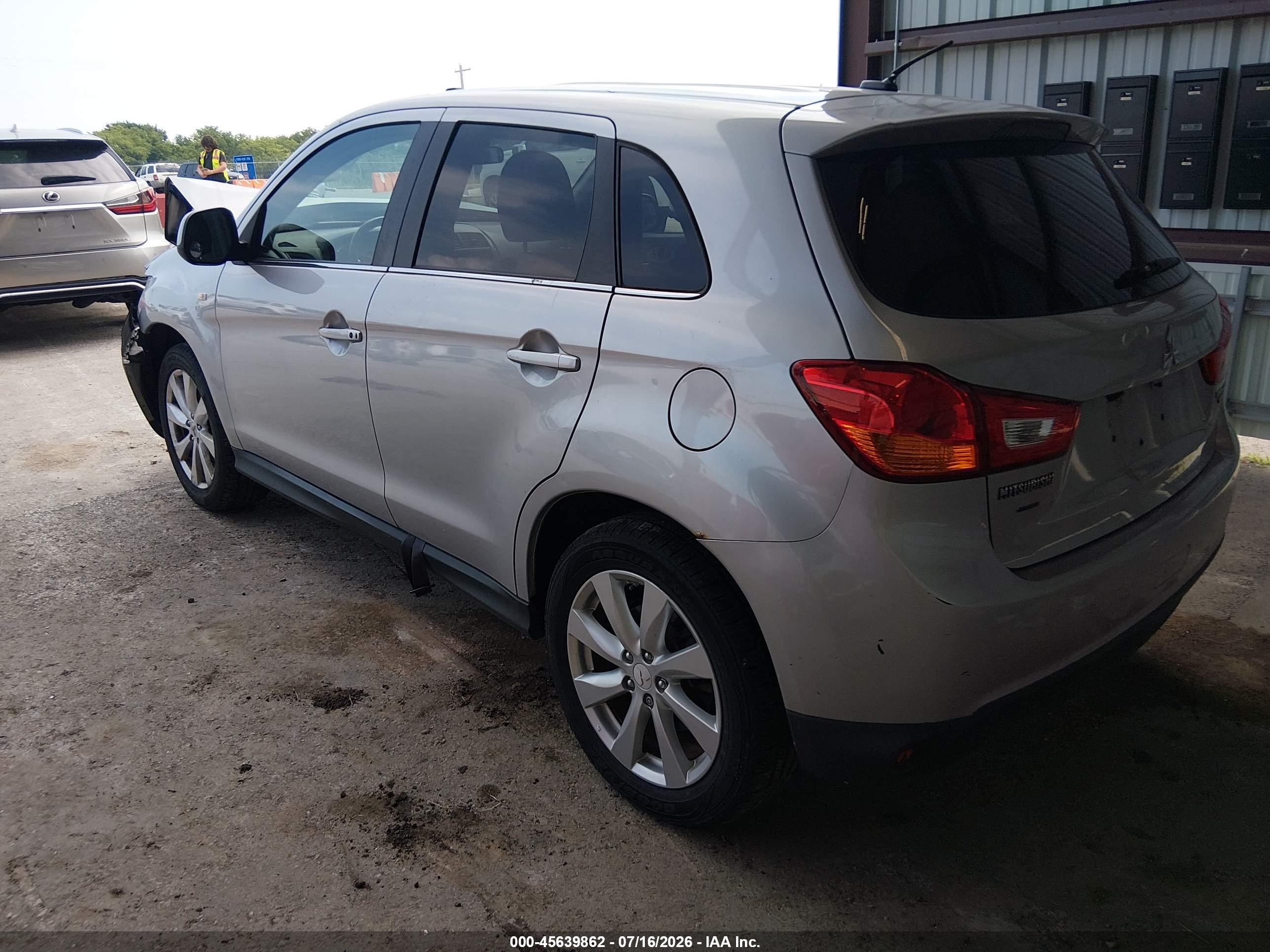 2014 Mitsubishi Outlander Sport Se Silver vin: 4A4AR4AU9EE020673
