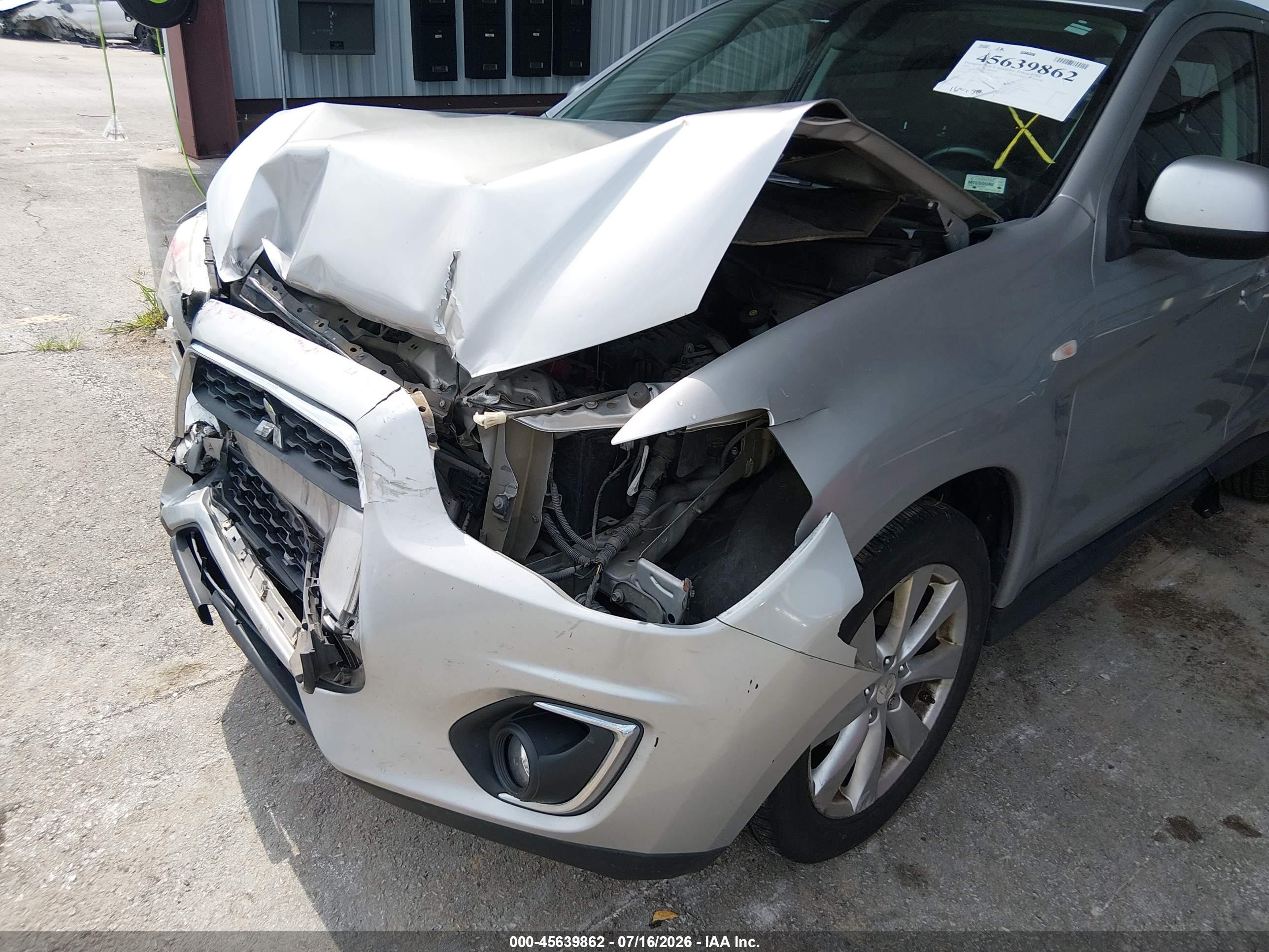 2014 Mitsubishi Outlander Sport Se Silver vin: 4A4AR4AU9EE020673