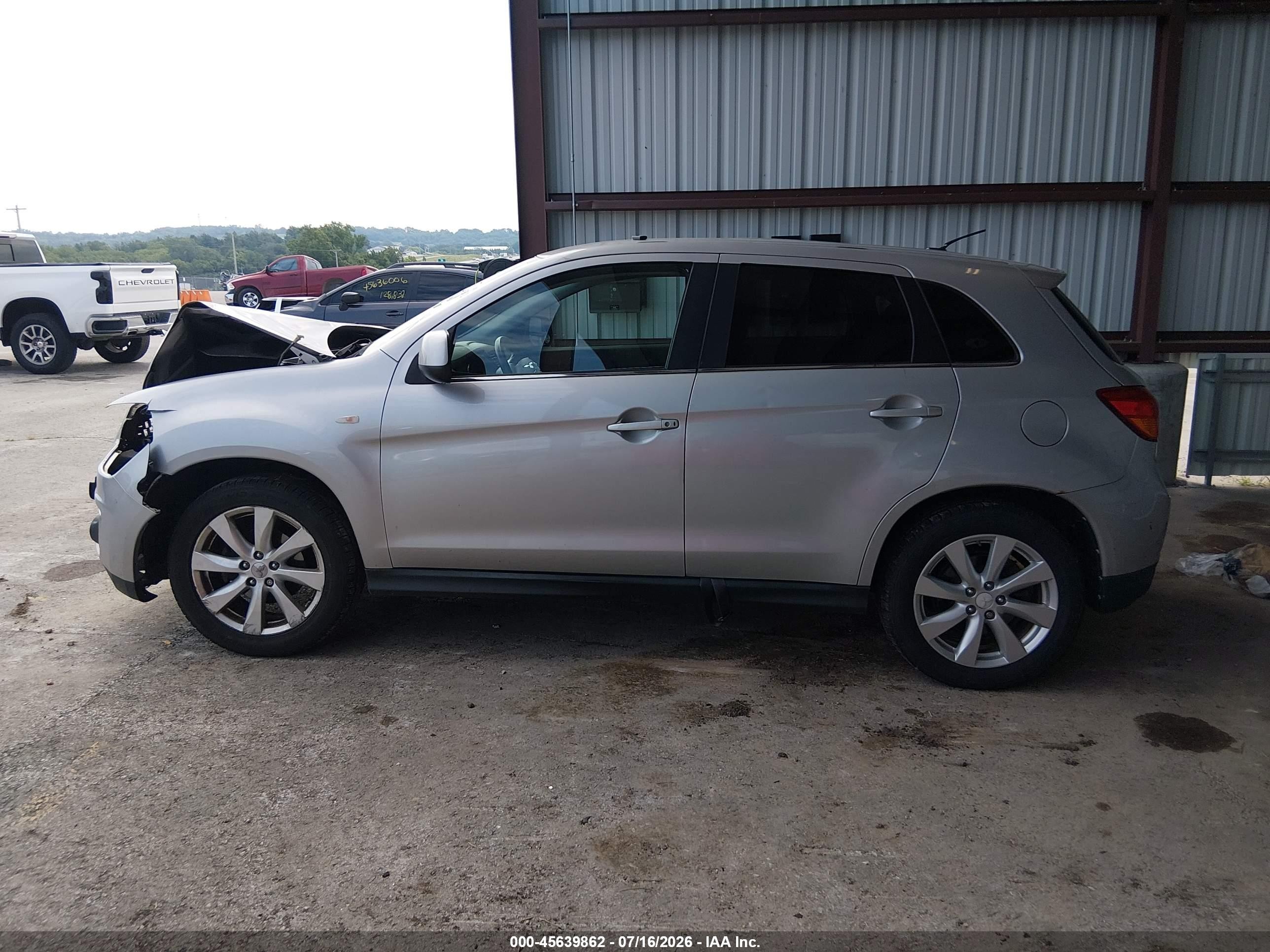2014 Mitsubishi Outlander Sport Se Silver vin: 4A4AR4AU9EE020673