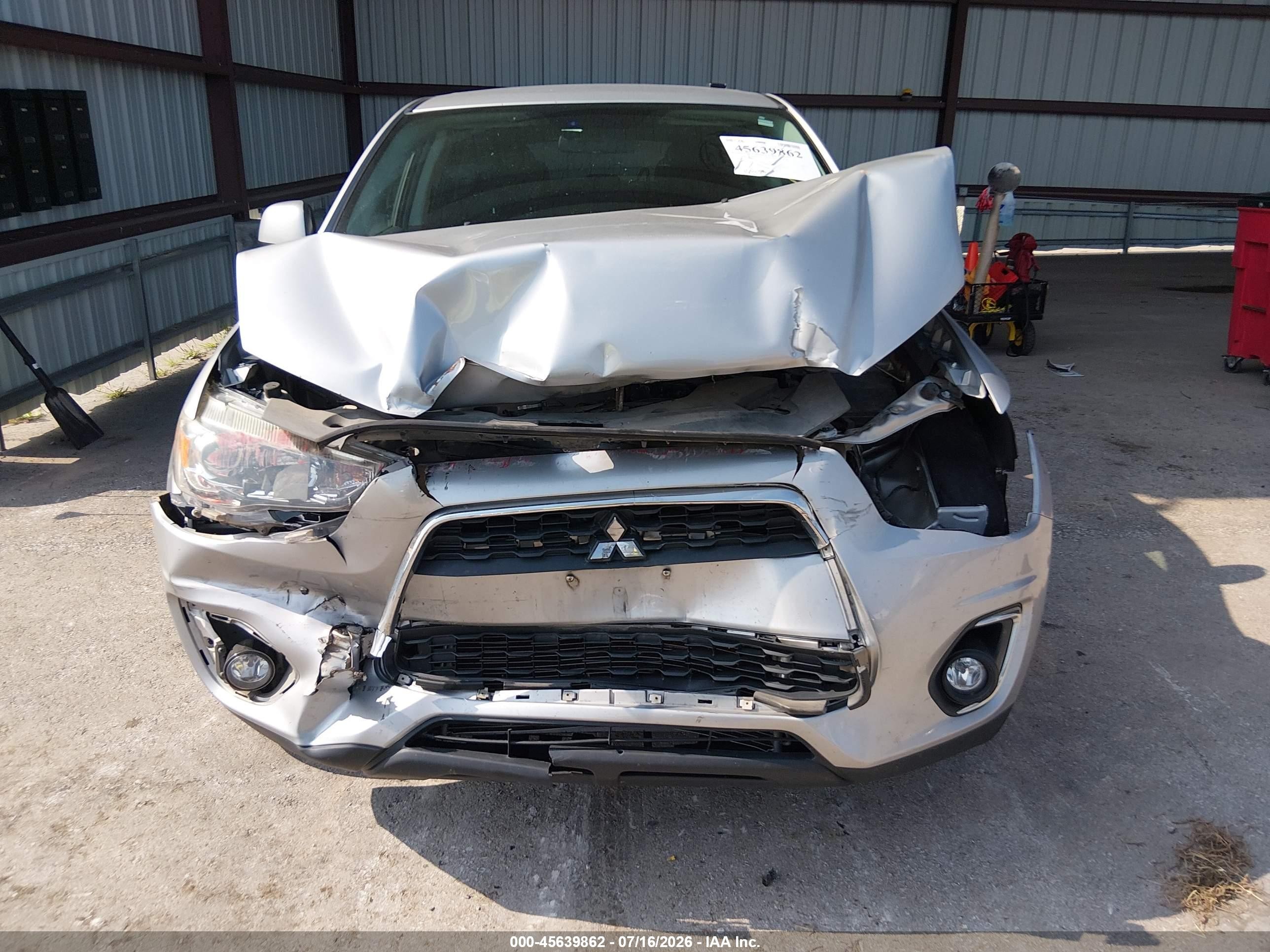 2014 Mitsubishi Outlander Sport Se Silver vin: 4A4AR4AU9EE020673