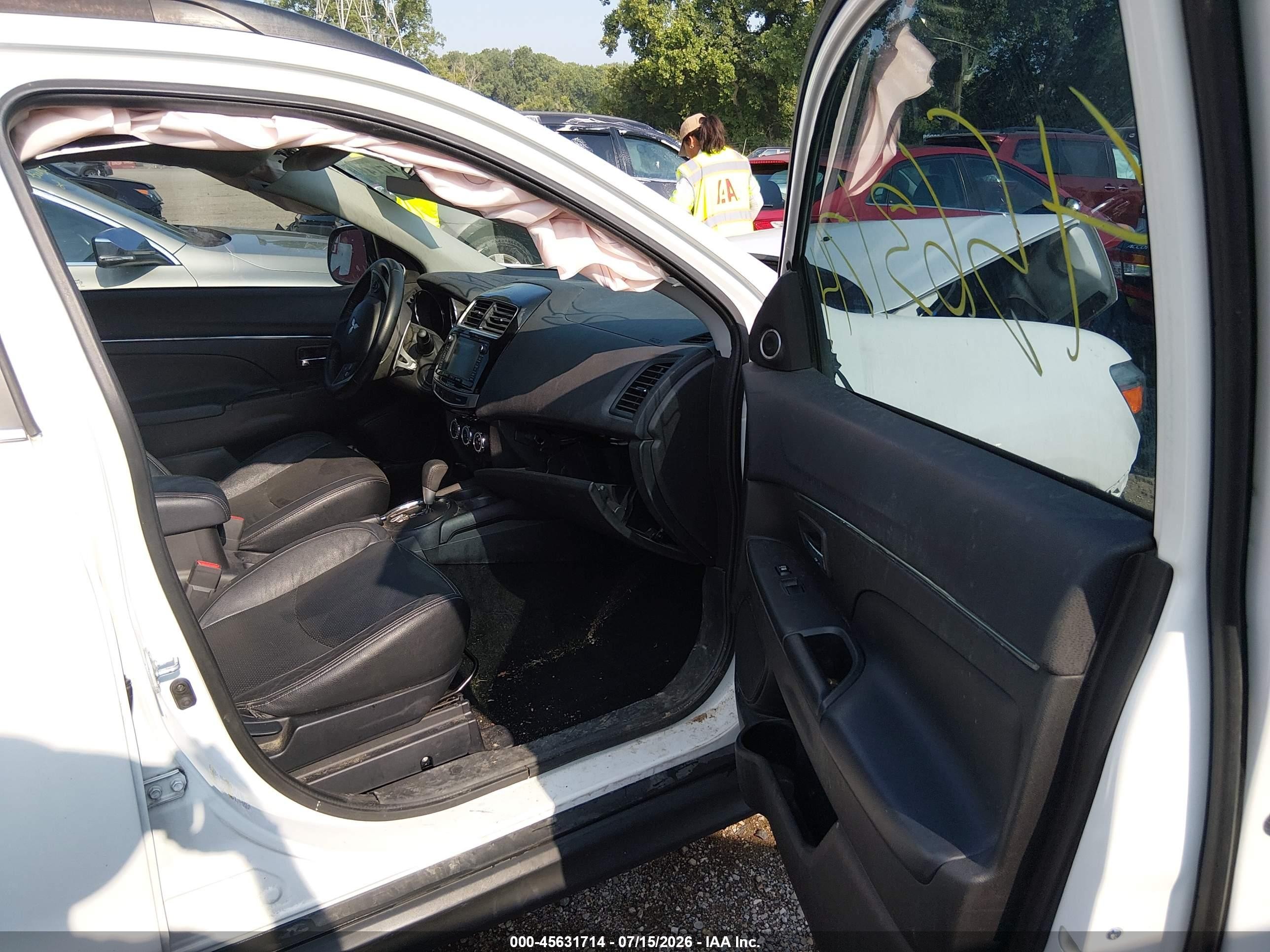 2015 Mitsubishi Outlander Sport Se White vin: 4A4AR4AU9FE010291
