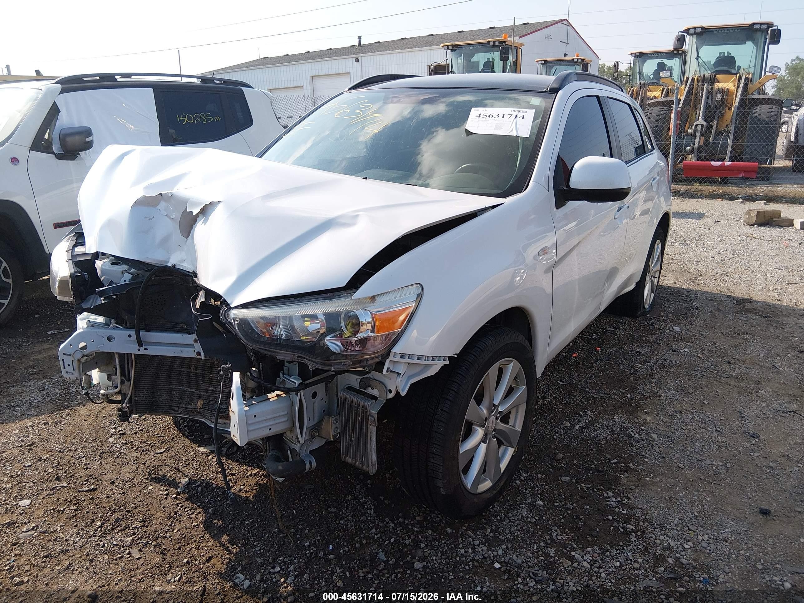 2015 Mitsubishi Outlander Sport Se White vin: 4A4AR4AU9FE010291