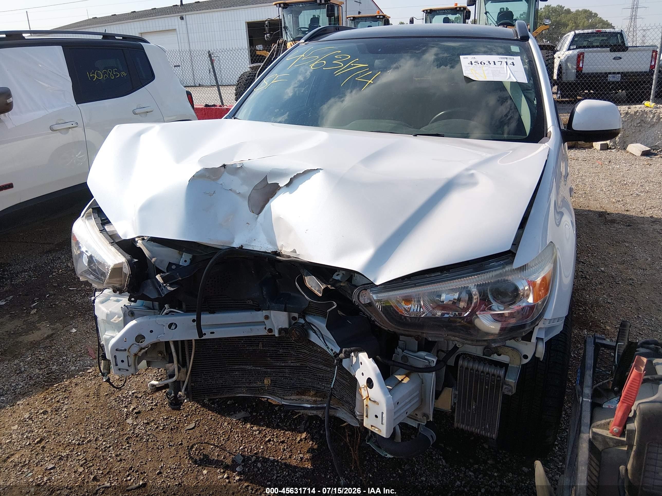 2015 Mitsubishi Outlander Sport Se White vin: 4A4AR4AU9FE010291