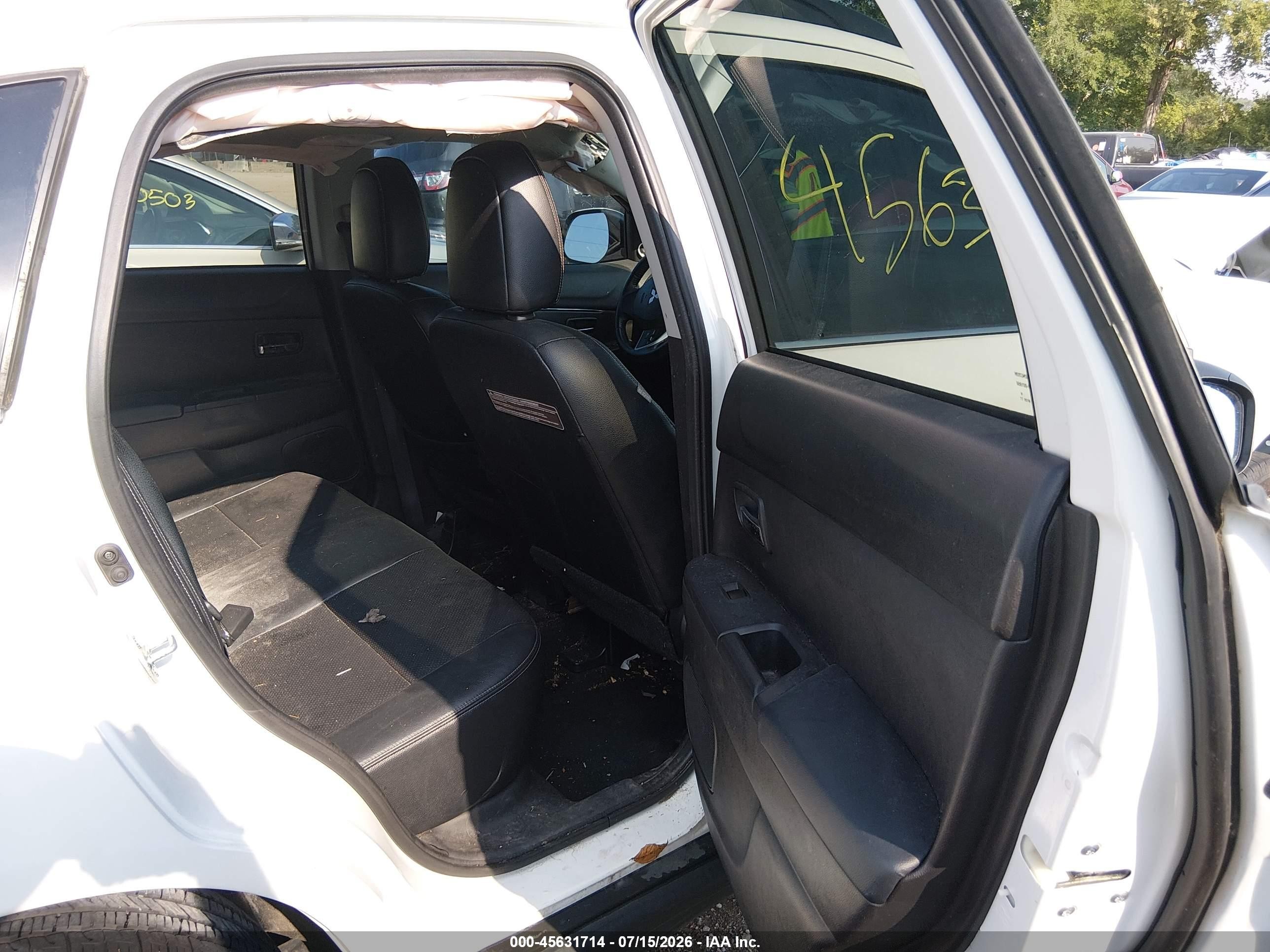 2015 Mitsubishi Outlander Sport Se White vin: 4A4AR4AU9FE010291