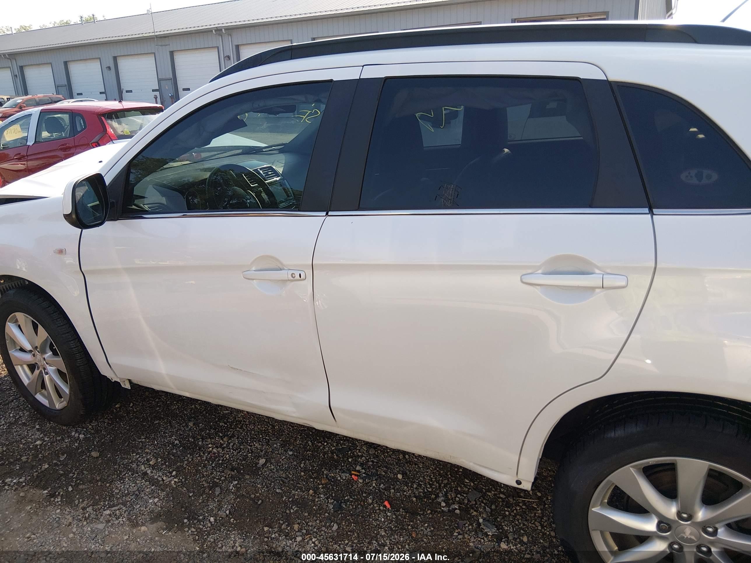 2015 Mitsubishi Outlander Sport Se White vin: 4A4AR4AU9FE010291