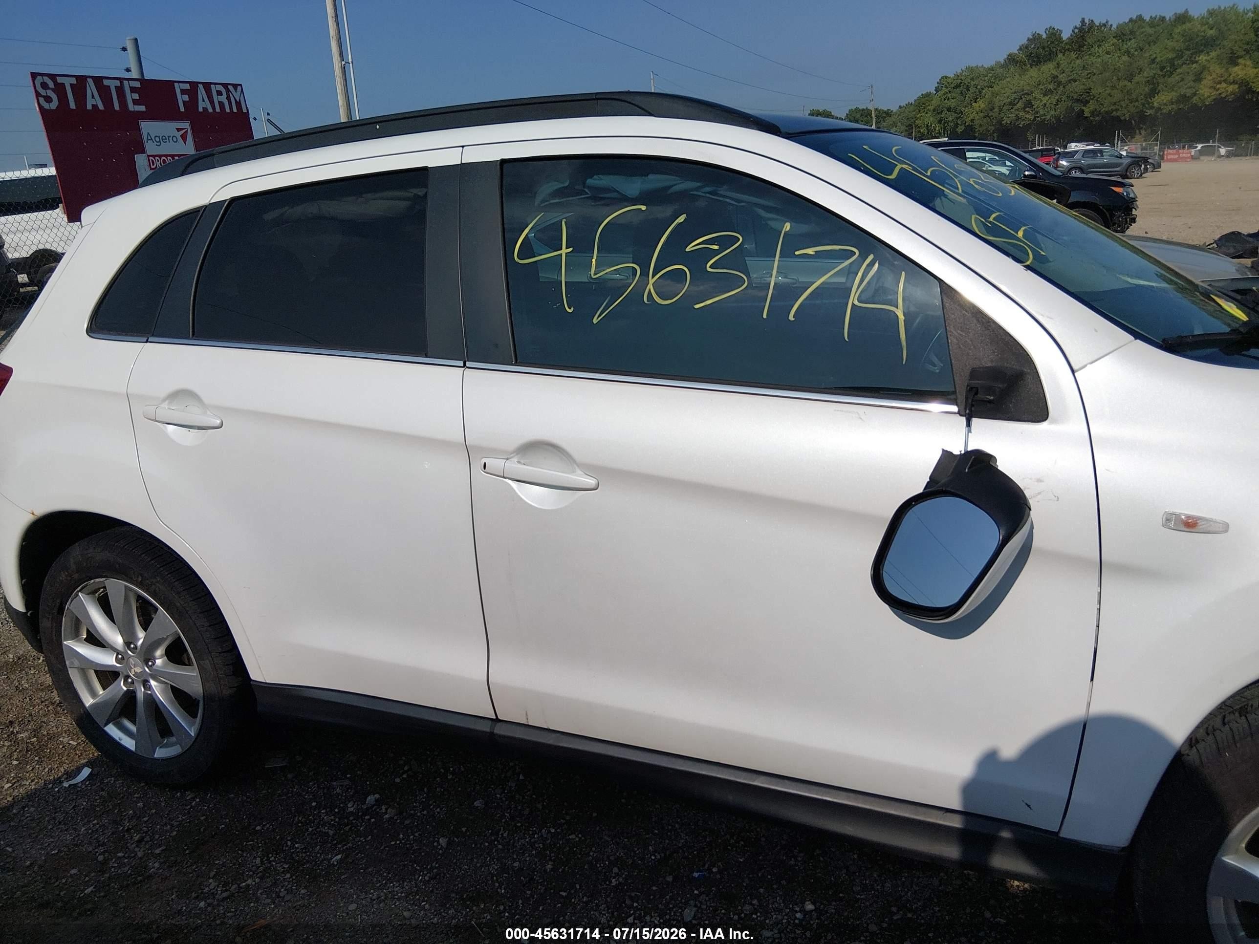 2015 Mitsubishi Outlander Sport Se White vin: 4A4AR4AU9FE010291