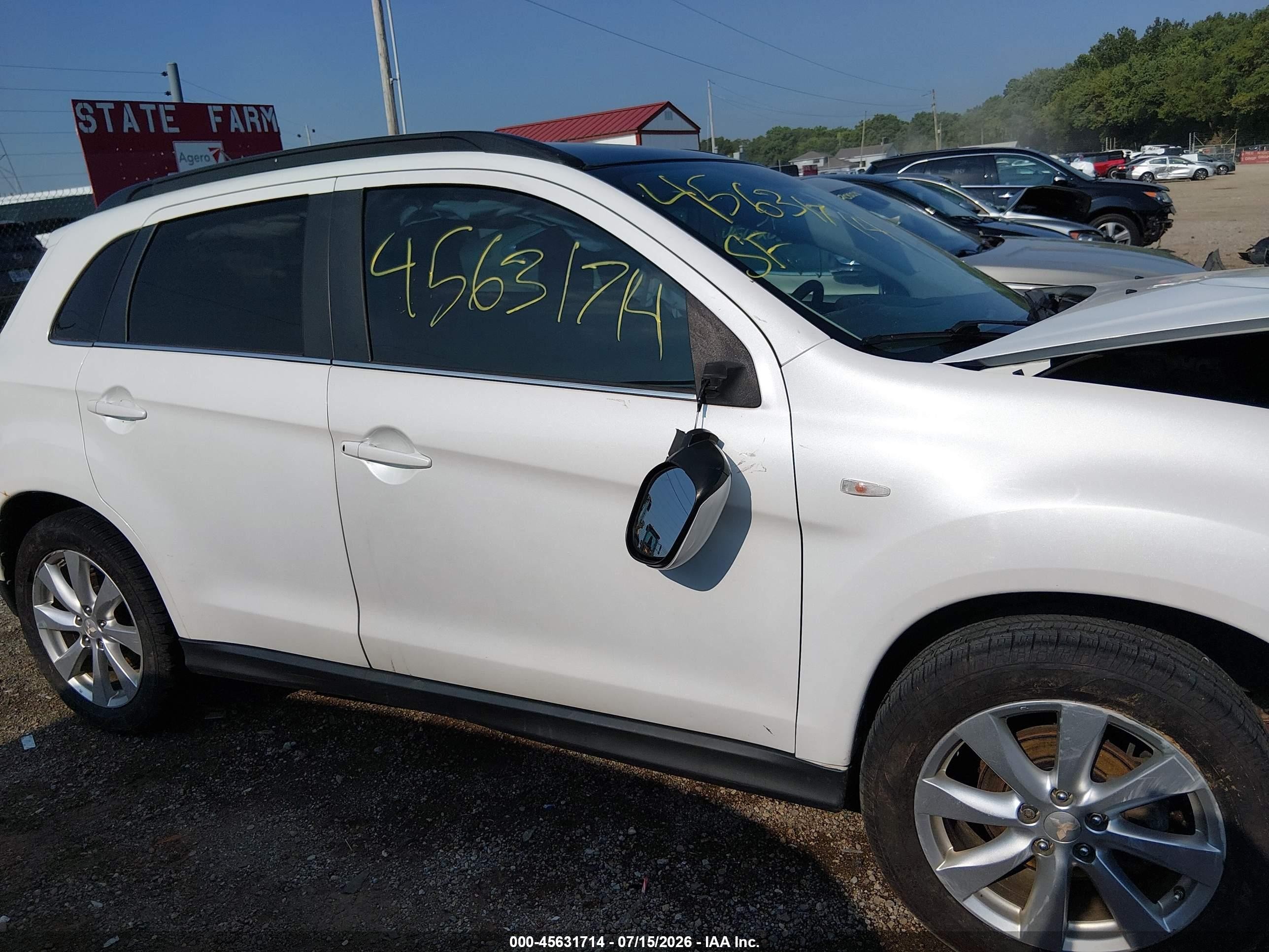 2015 Mitsubishi Outlander Sport Se White vin: 4A4AR4AU9FE010291