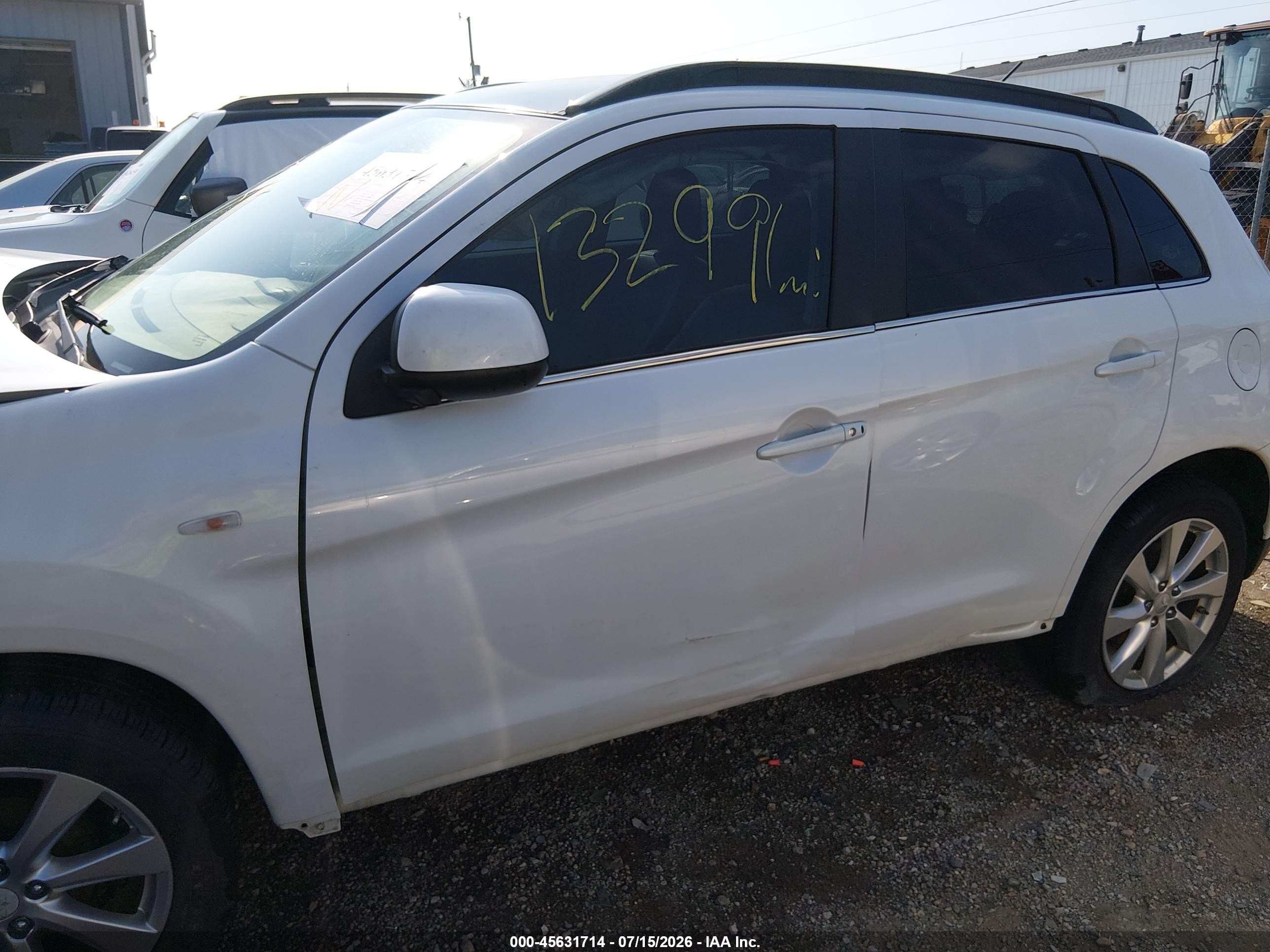 2015 Mitsubishi Outlander Sport Se White vin: 4A4AR4AU9FE010291