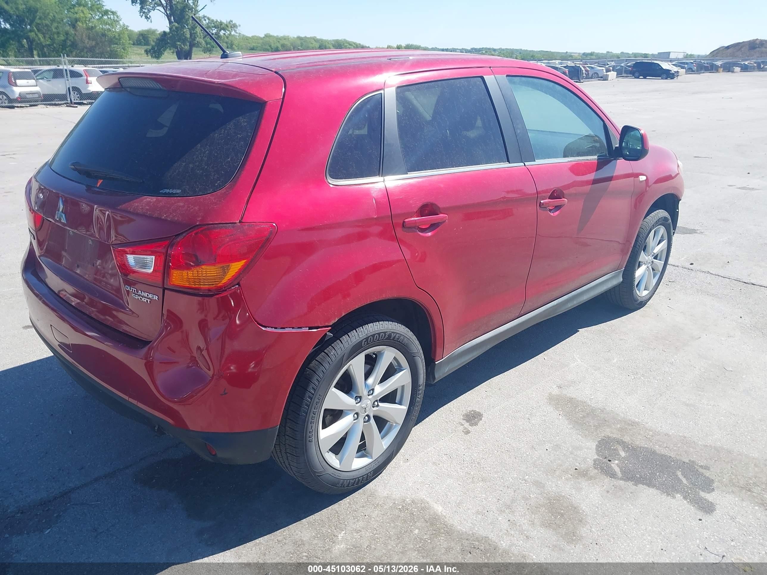 2015 Mitsubishi Outlander Sport Se Red vin: 4A4AR4AU9FE062424