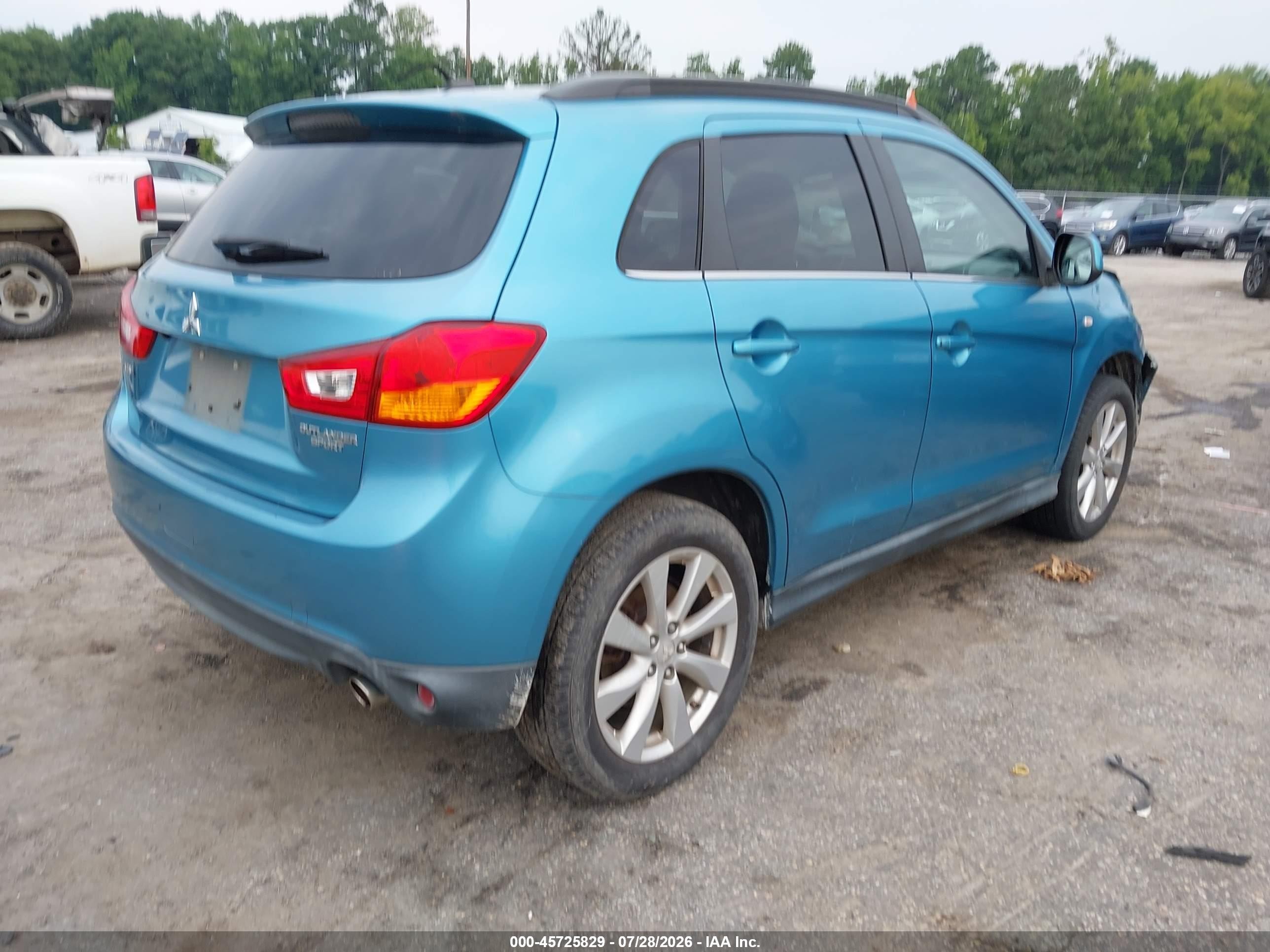 2013 Mitsubishi Outlander Sport Se Blue vin: 4A4AR4AUXDE009714