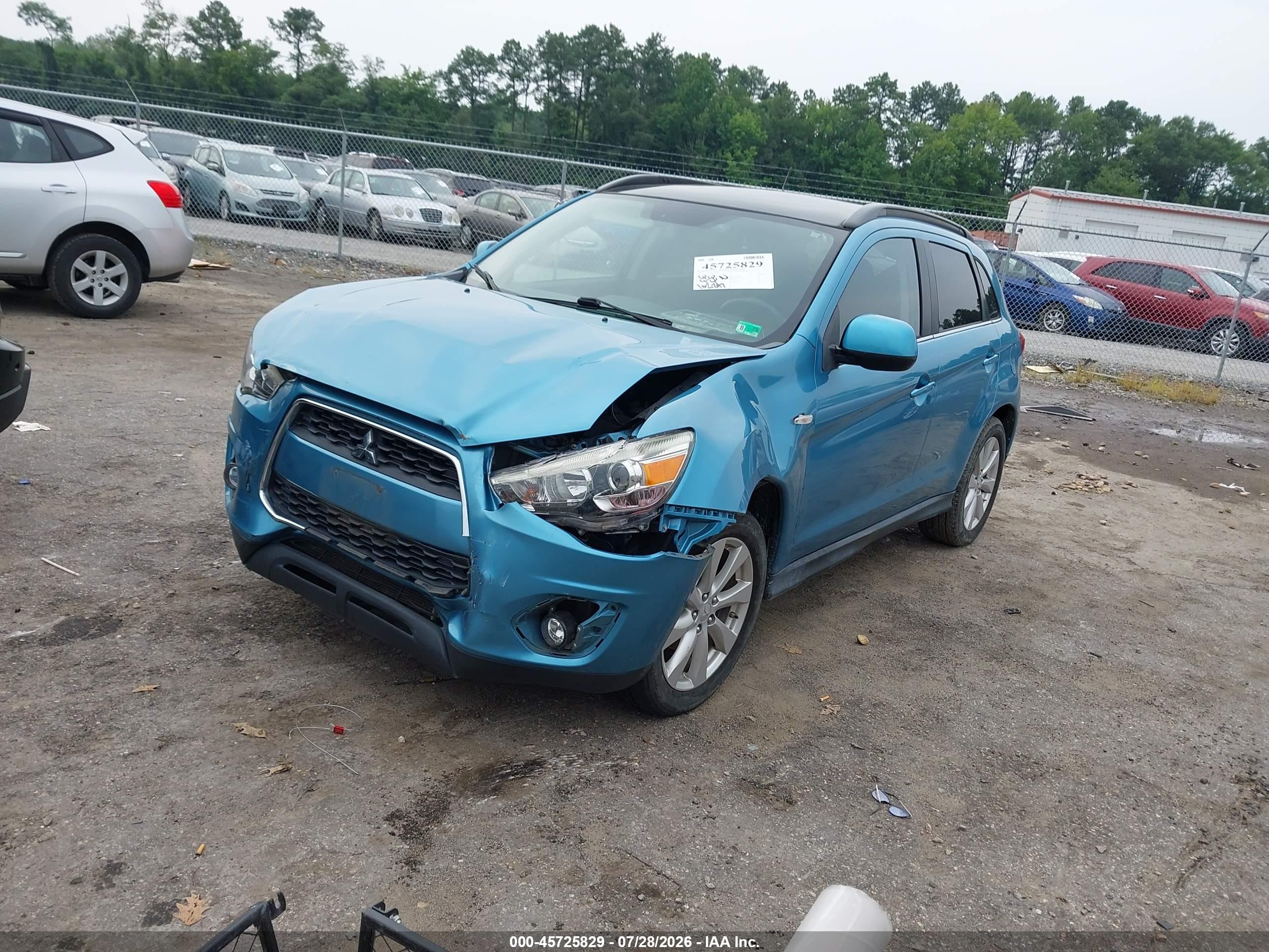 2013 Mitsubishi Outlander Sport Se Blue vin: 4A4AR4AUXDE009714