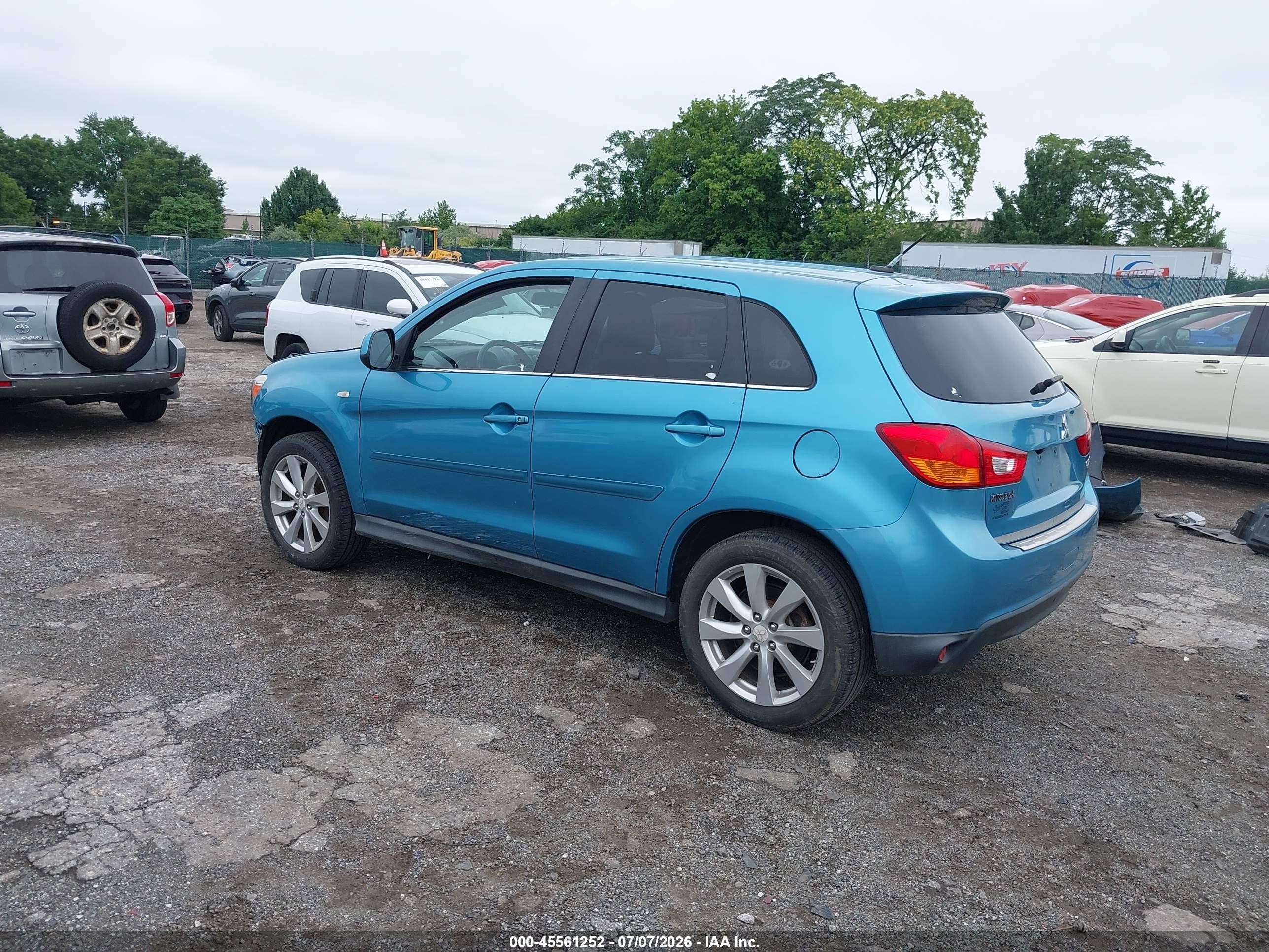 2014 Mitsubishi Outlander Sport Se Blue vin: 4A4AR4AUXEE002019