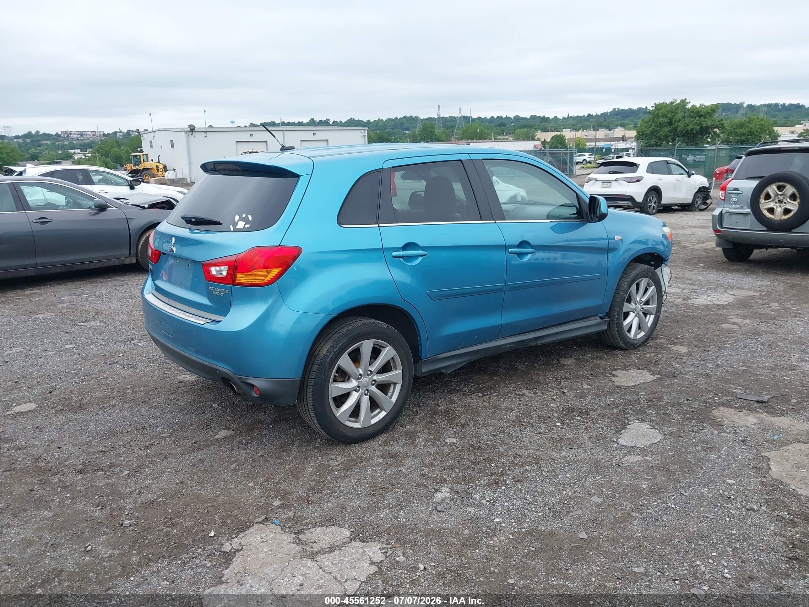 2014 Mitsubishi Outlander Sport Se Blue vin: 4A4AR4AUXEE002019