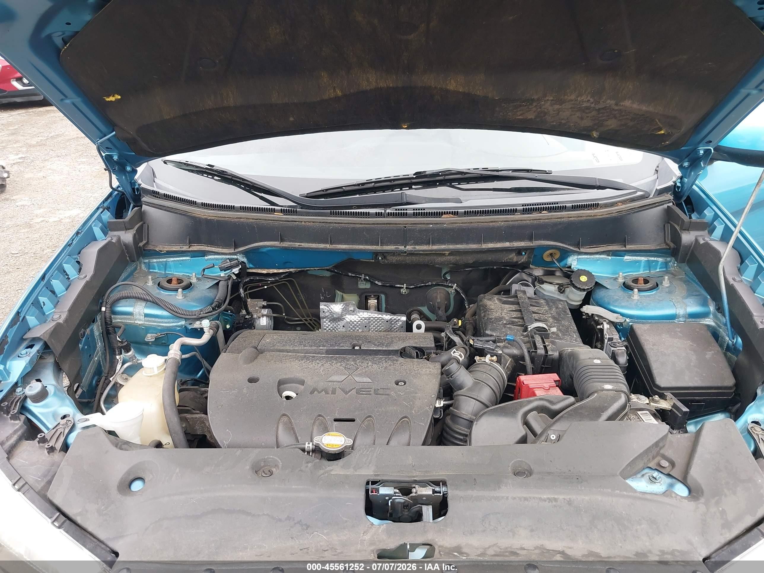 2014 Mitsubishi Outlander Sport Se Blue vin: 4A4AR4AUXEE002019