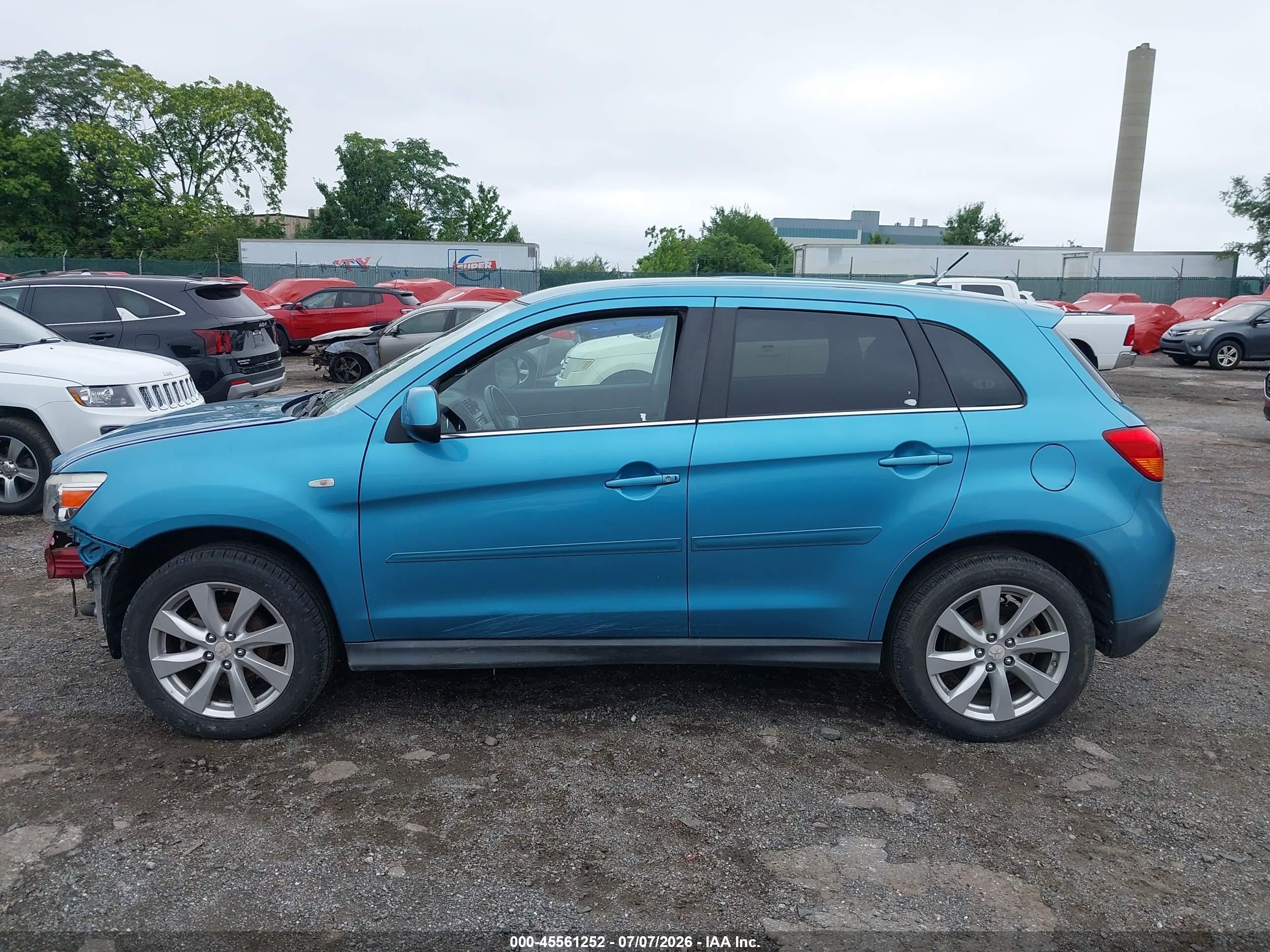 2014 Mitsubishi Outlander Sport Se Blue vin: 4A4AR4AUXEE002019