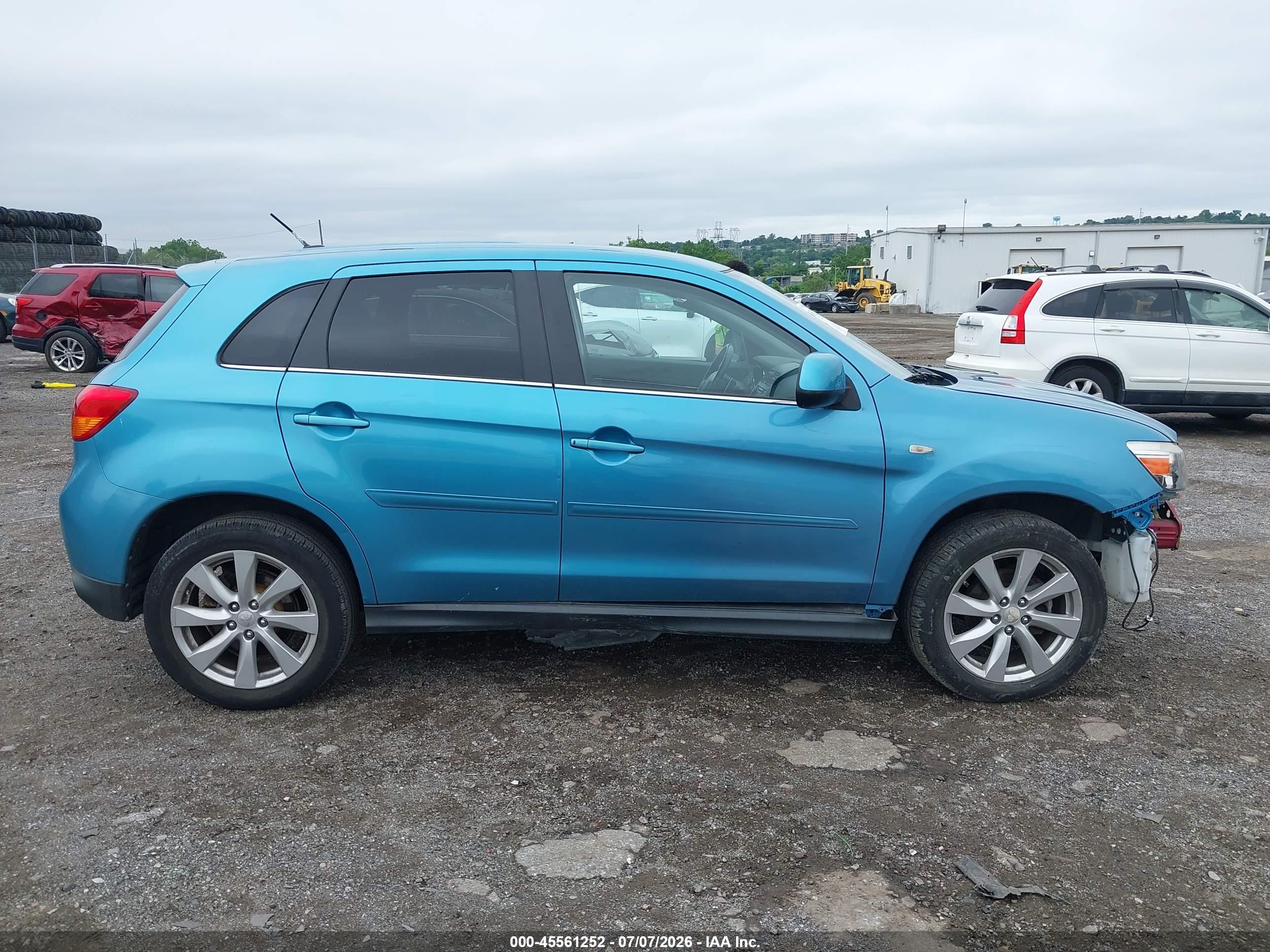 2014 Mitsubishi Outlander Sport Se Blue vin: 4A4AR4AUXEE002019
