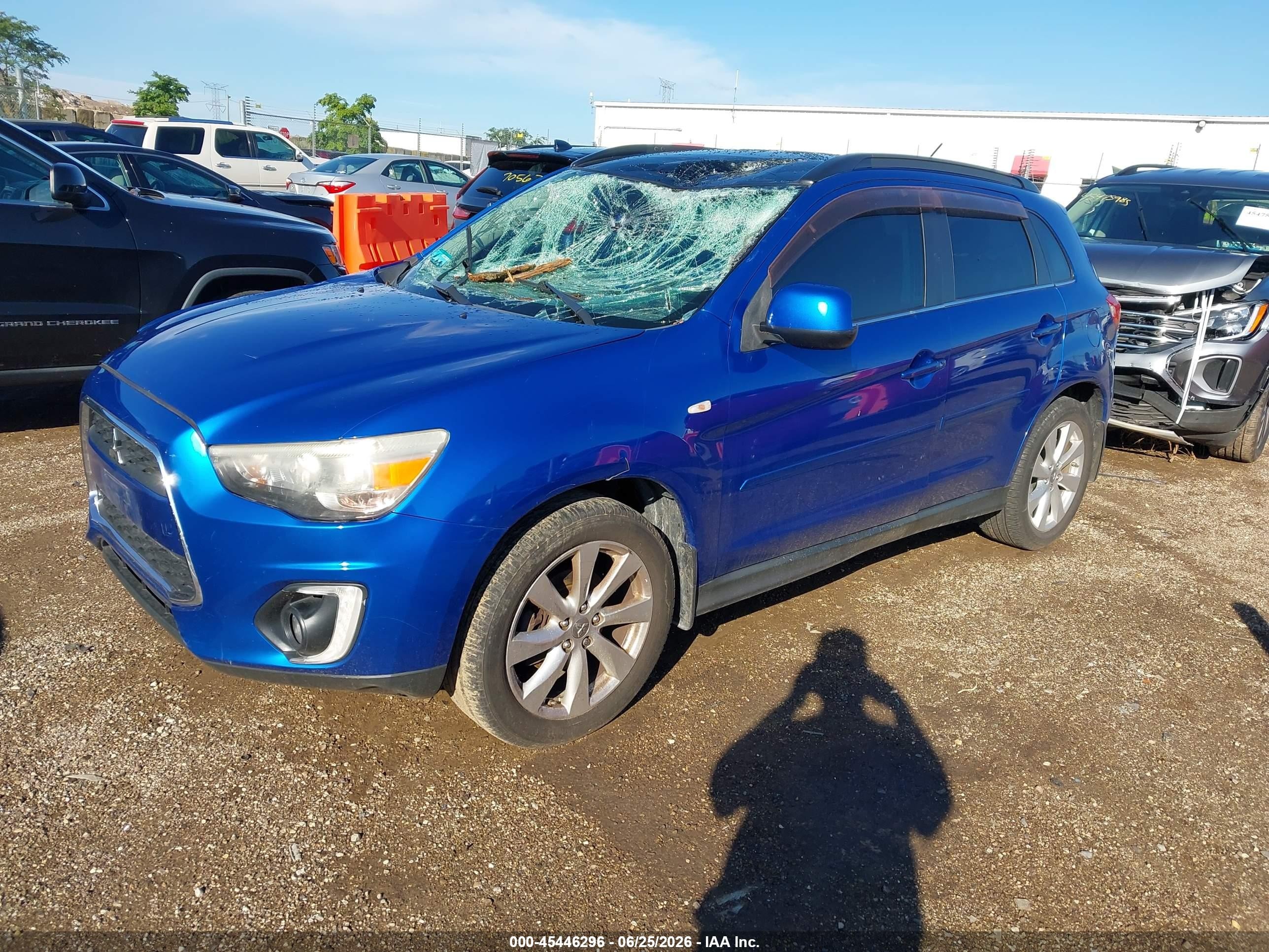 2015 Mitsubishi Outlander Sport Se Blue vin: 4A4AR4AUXFE014222
