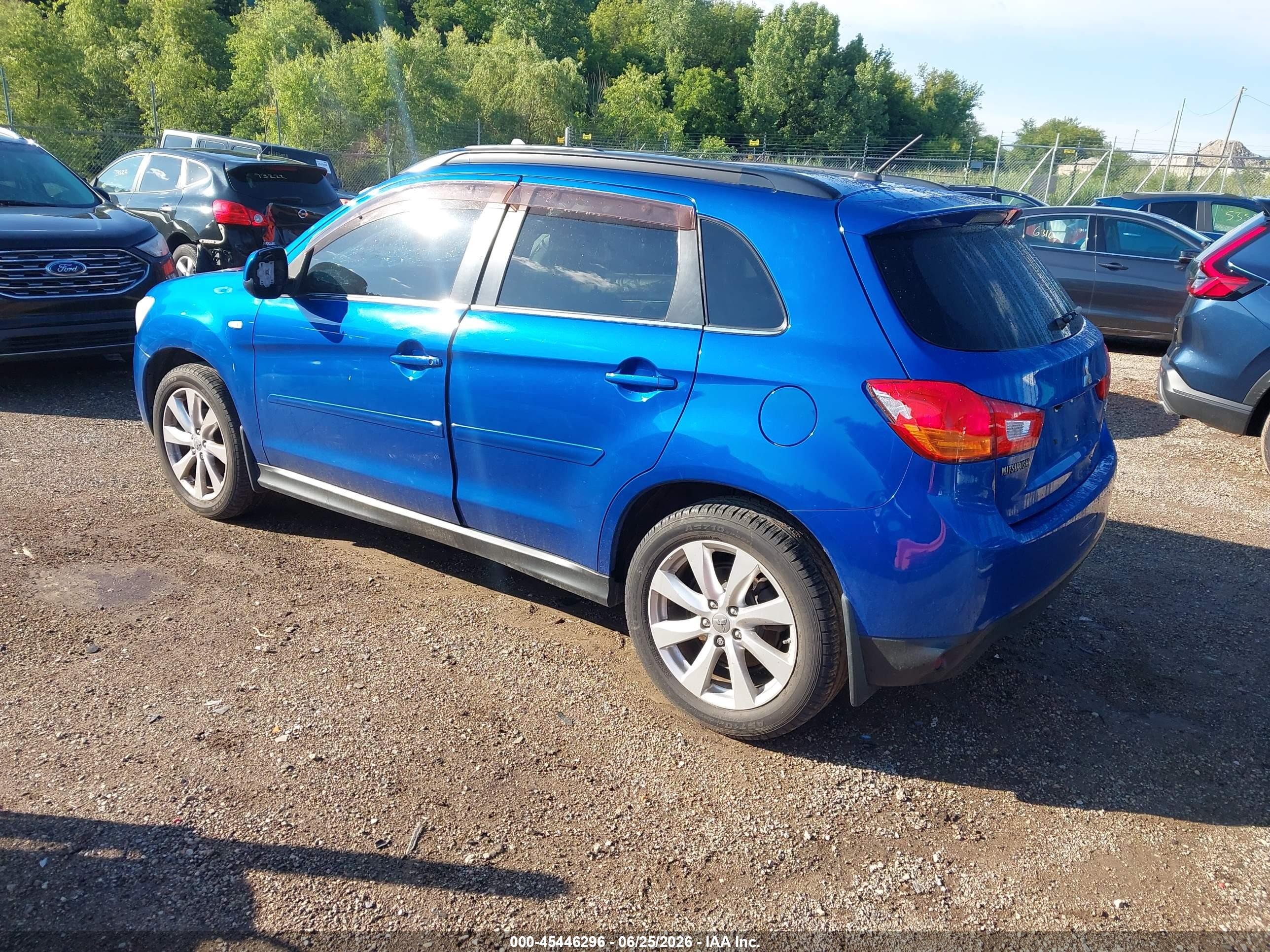 2015 Mitsubishi Outlander Sport Se Blue vin: 4A4AR4AUXFE014222