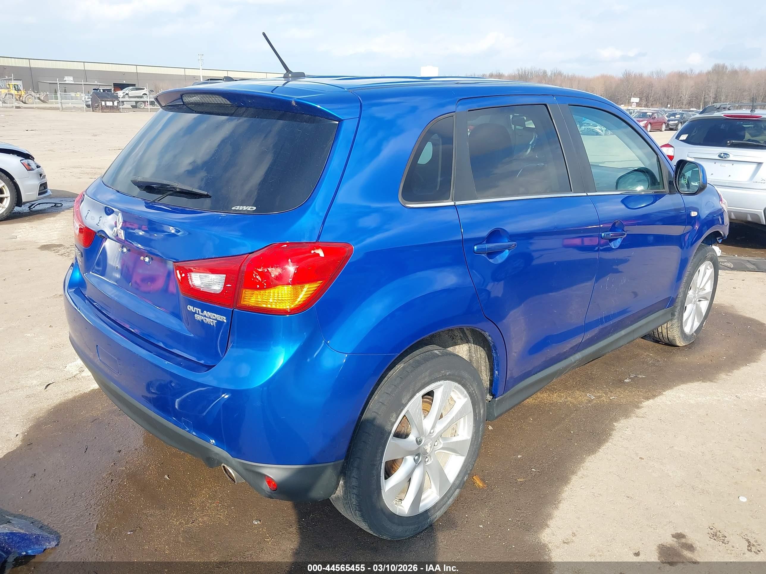 2015 Mitsubishi Outlander Sport Se Синий vin: 4A4AR4AUXFE042702