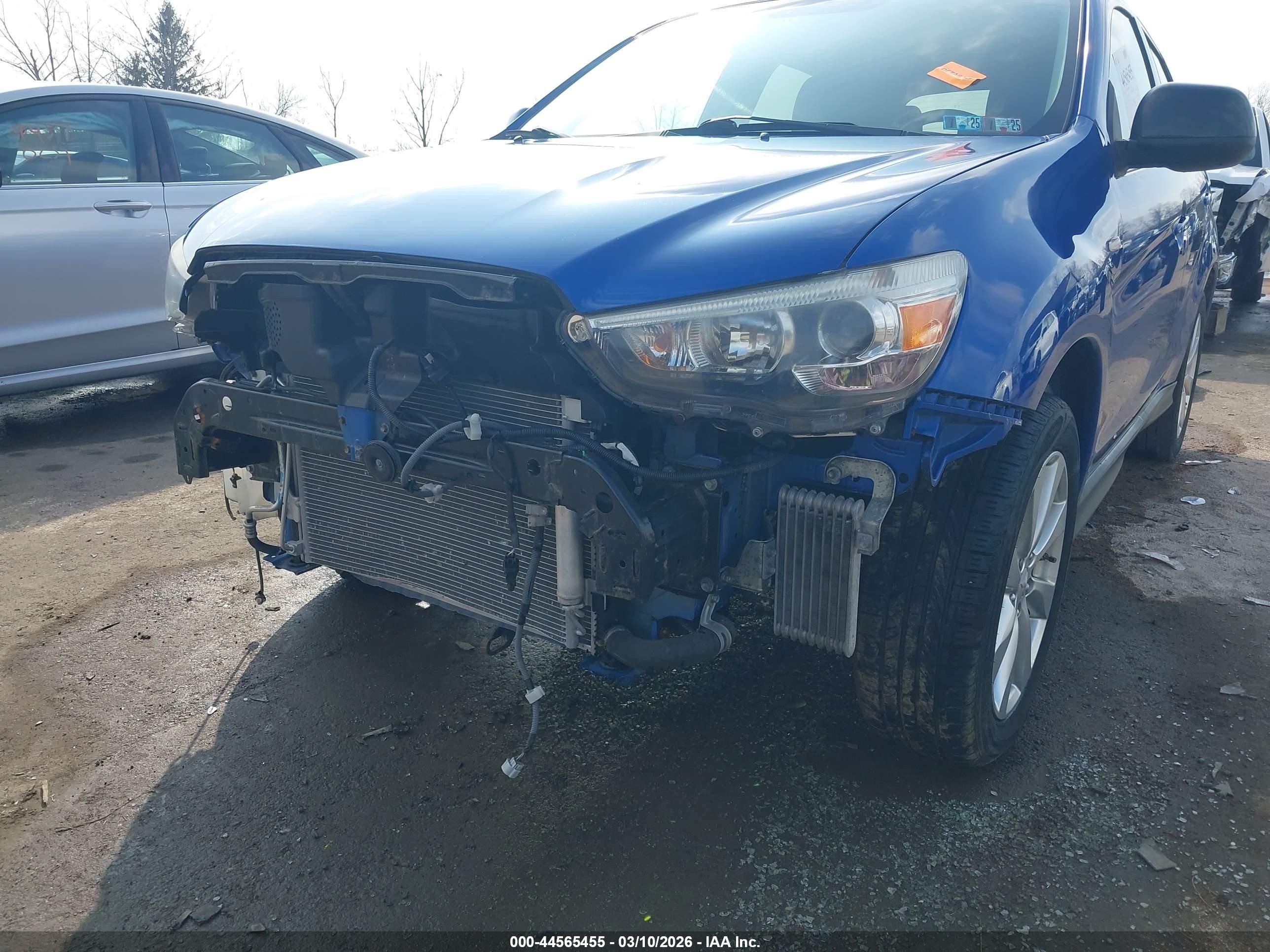 2015 Mitsubishi Outlander Sport Se Синий vin: 4A4AR4AUXFE042702