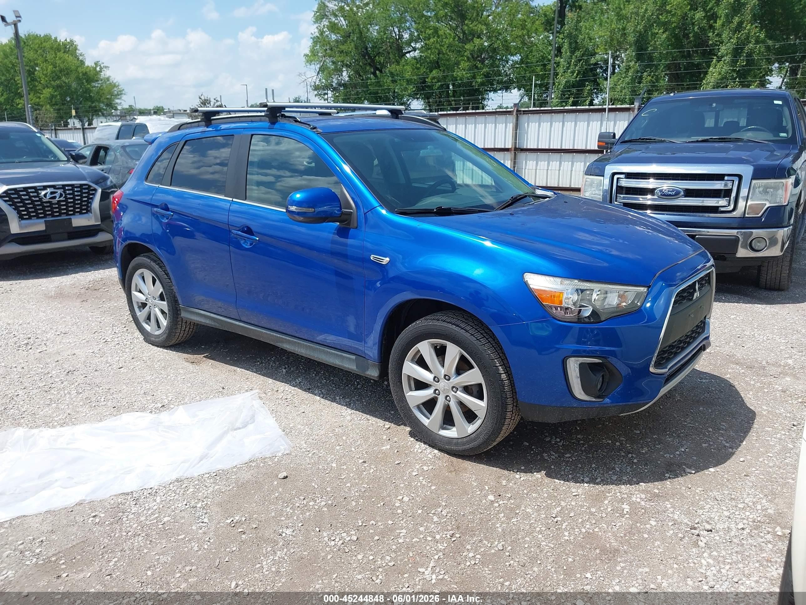 2015 Mitsubishi Outlander Sport Gt Blue vin: 4A4AR4AW0FE057999