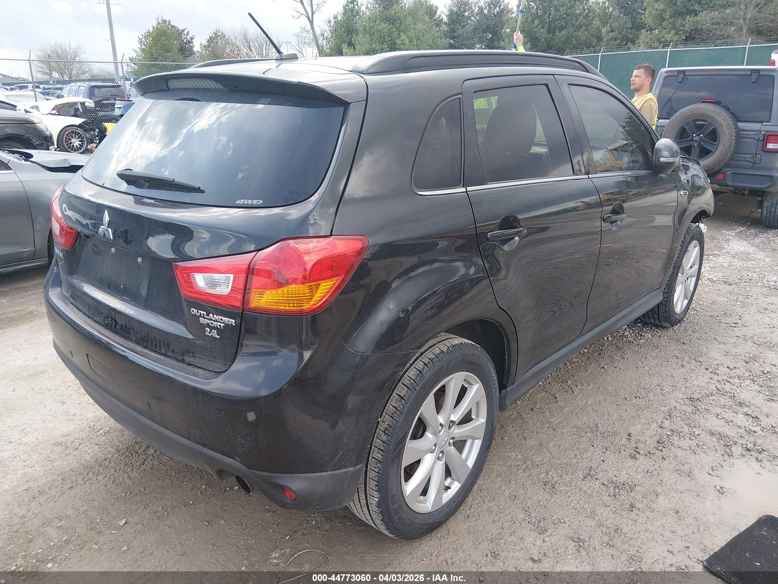 2015 Mitsubishi Outlander Sport Gt Black vin: 4A4AR4AW1FE043190
