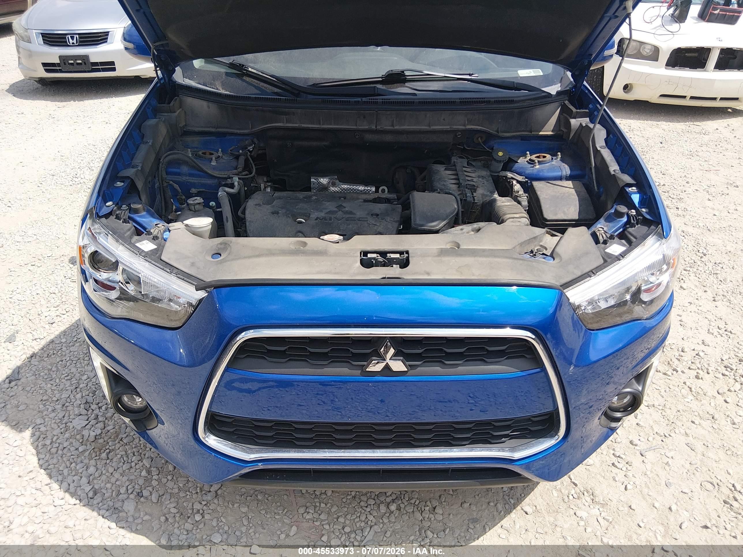 2015 Mitsubishi Outlander Sport Gt Blue vin: 4A4AR4AW6FE027888