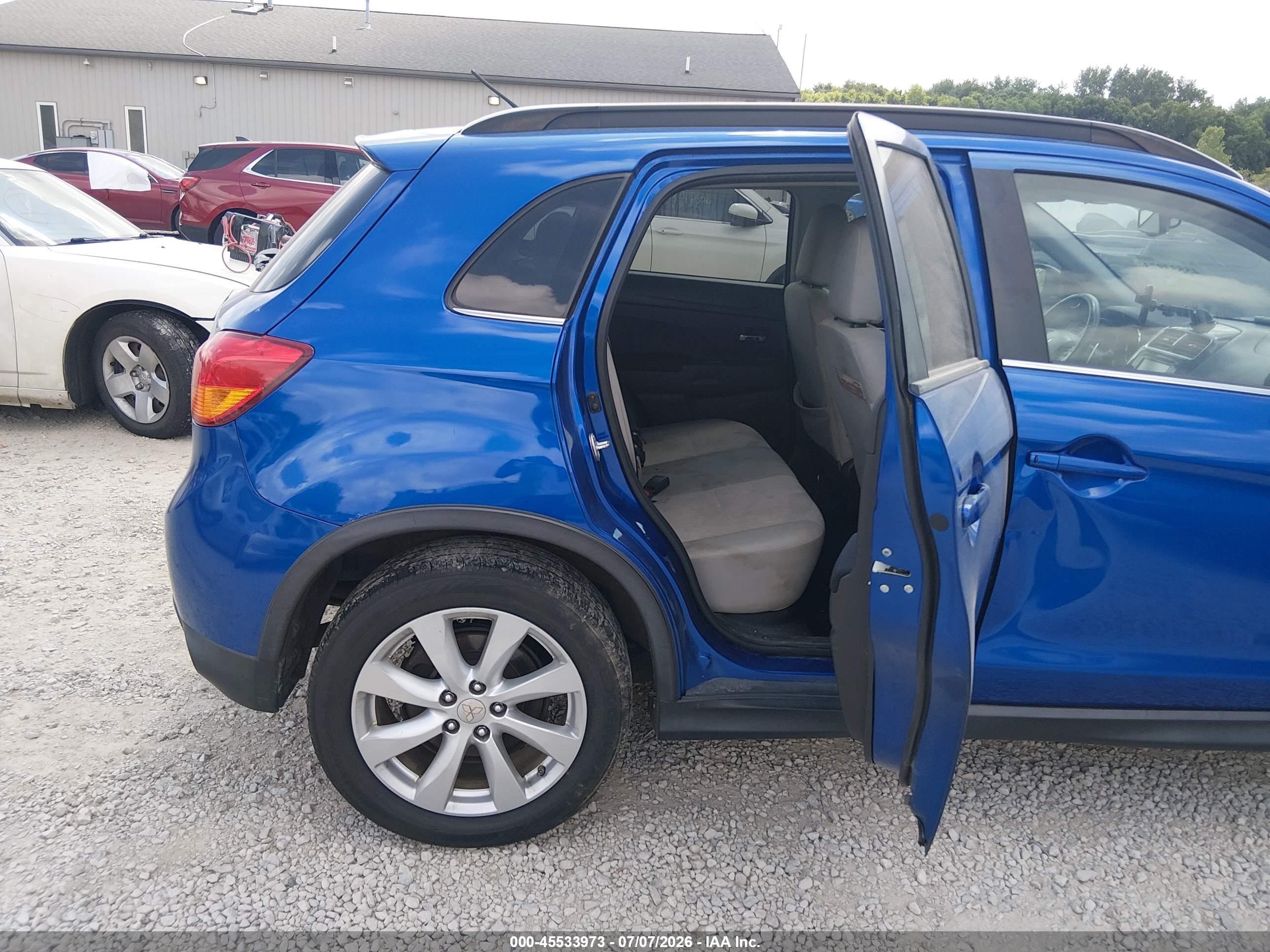 2015 Mitsubishi Outlander Sport Gt Blue vin: 4A4AR4AW6FE027888