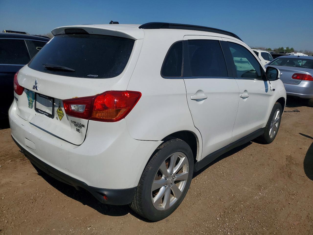 2015 Mitsubishi Outlander Sport Se White vin: 4A4AR4AW6FE045713